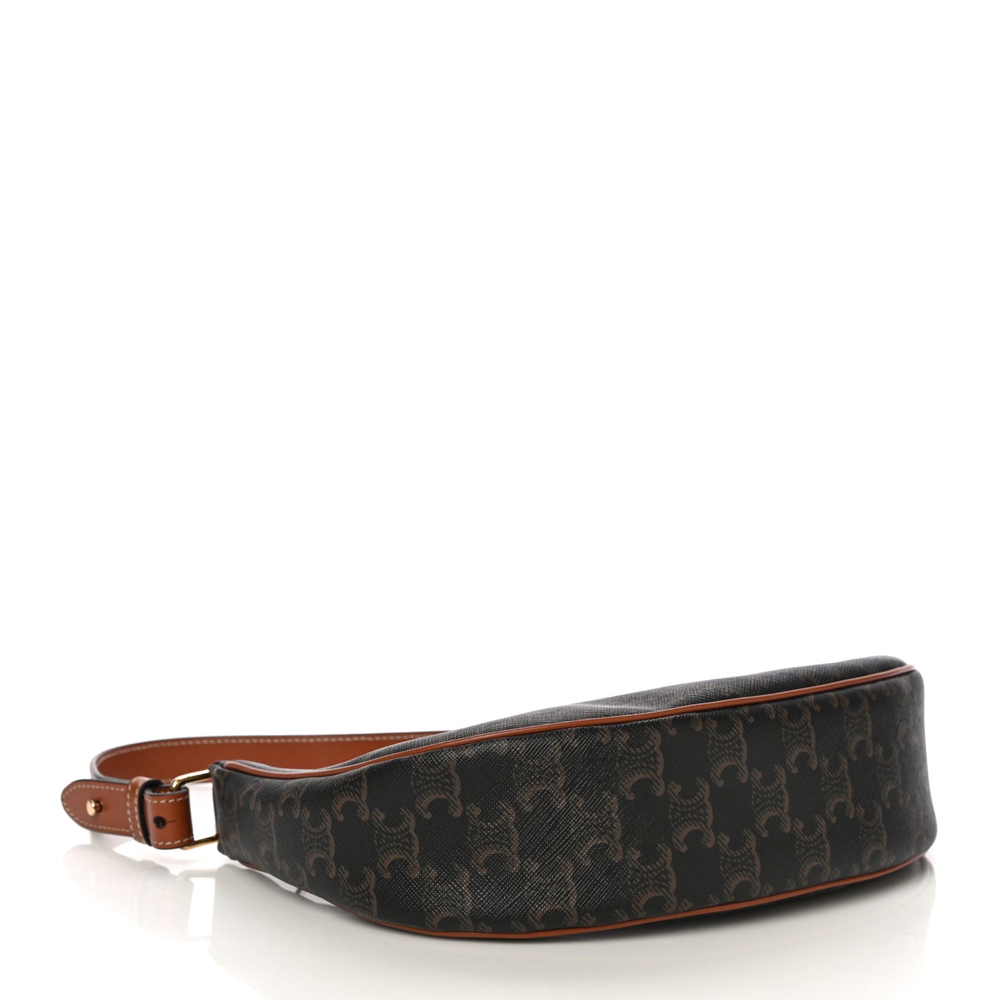 Triomphe Canvas Calfskin Ava Shoulder Bag Tan