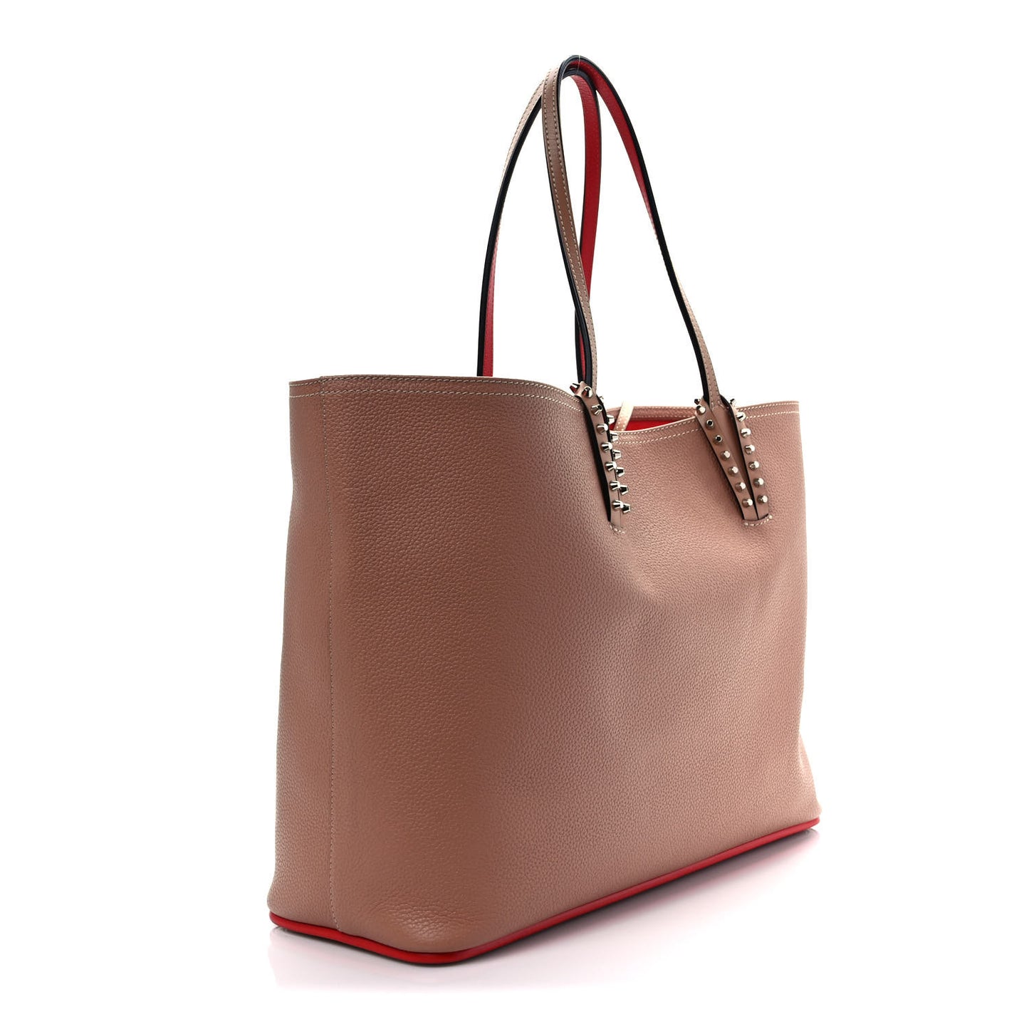 Calfskin Spikes East West Cabata Tote Nude