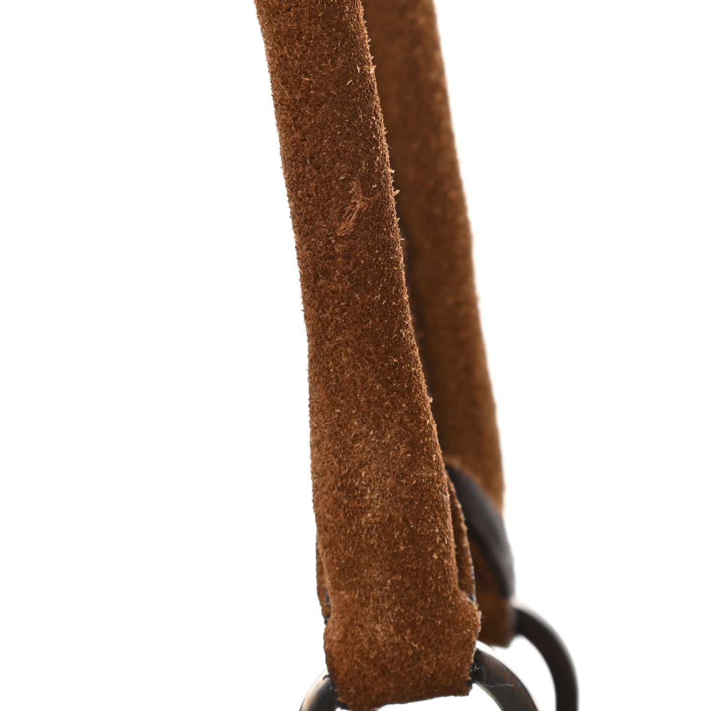 Suede Grommet Frame Satchel Tabacco