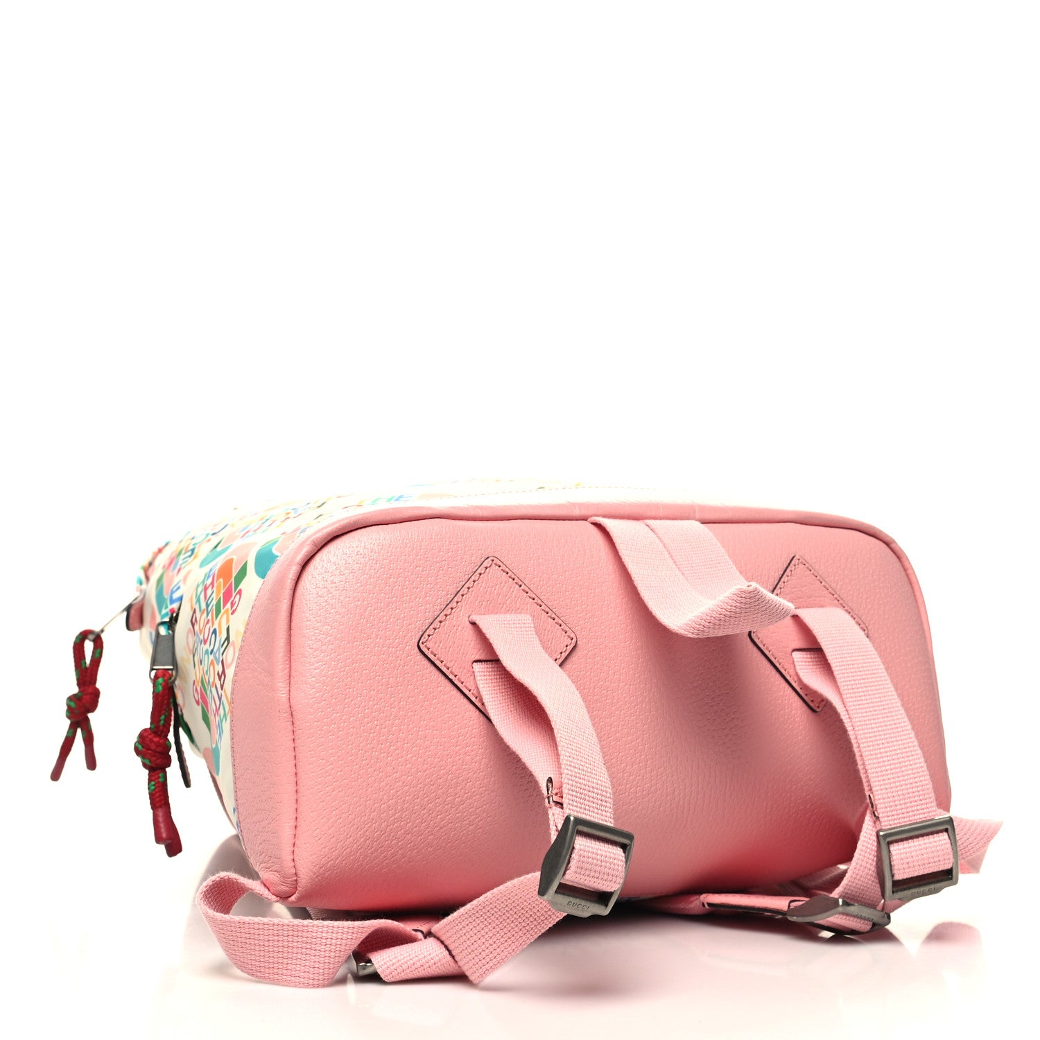 Gucci X THE NORTH FACE Econyl Nylon Medium Backpack Ivory Turquoise Wild Rose 4 of 11