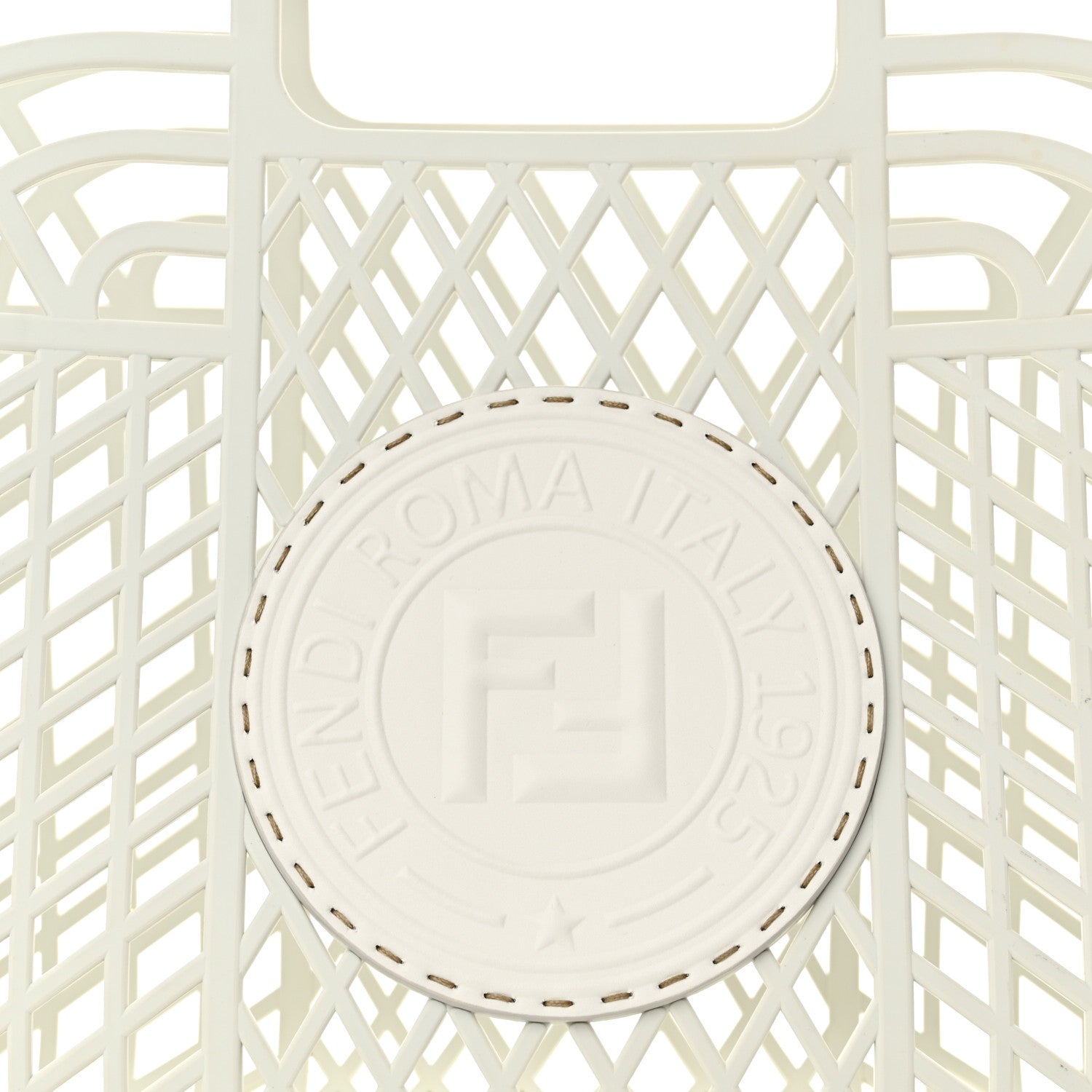 Fendi Recycled Plastic Vitello Liberty Matte Medium Fendi Basket White Ice 9 of 15