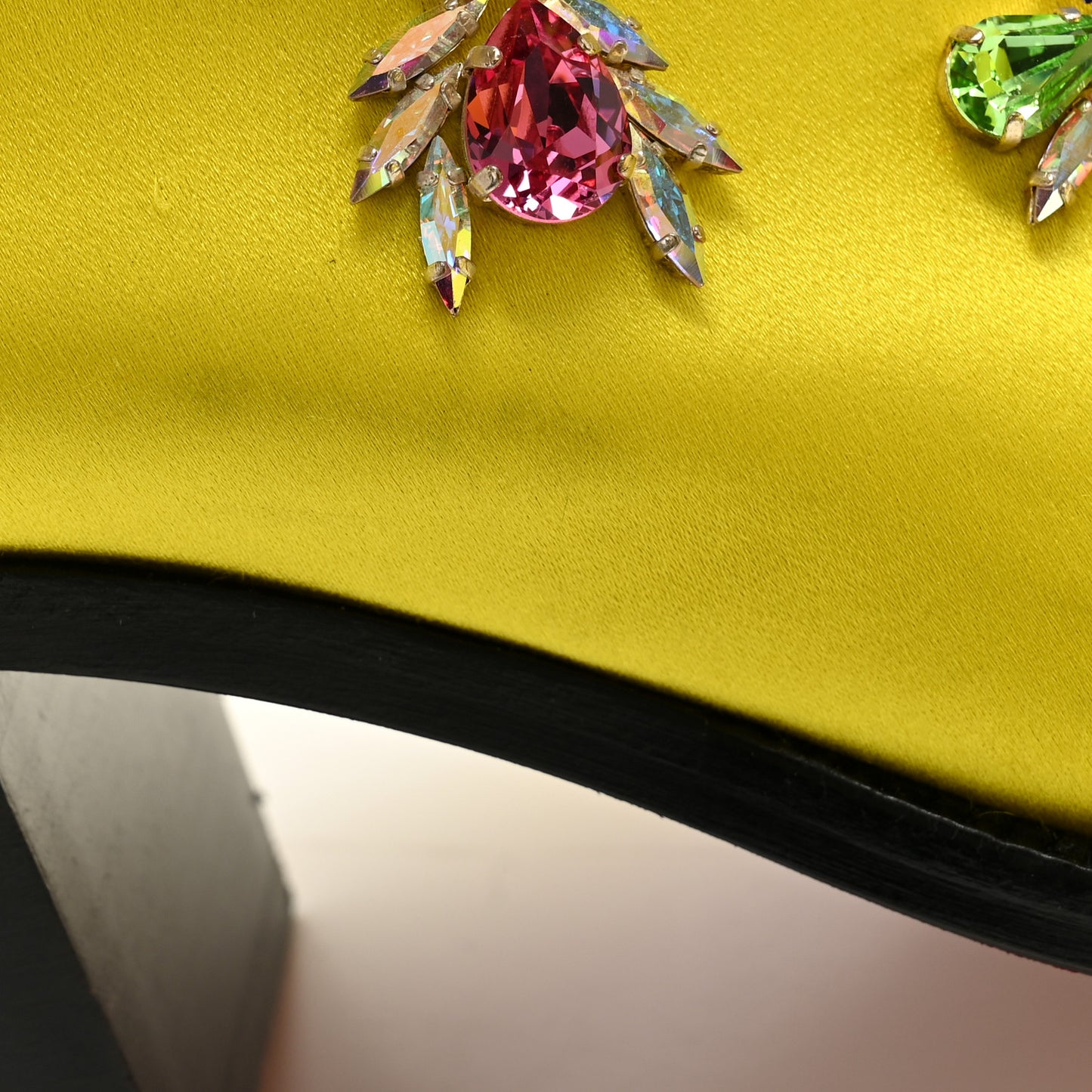 Satin Morgan Fleur 70 Over The Knee Boots 38 Yellow