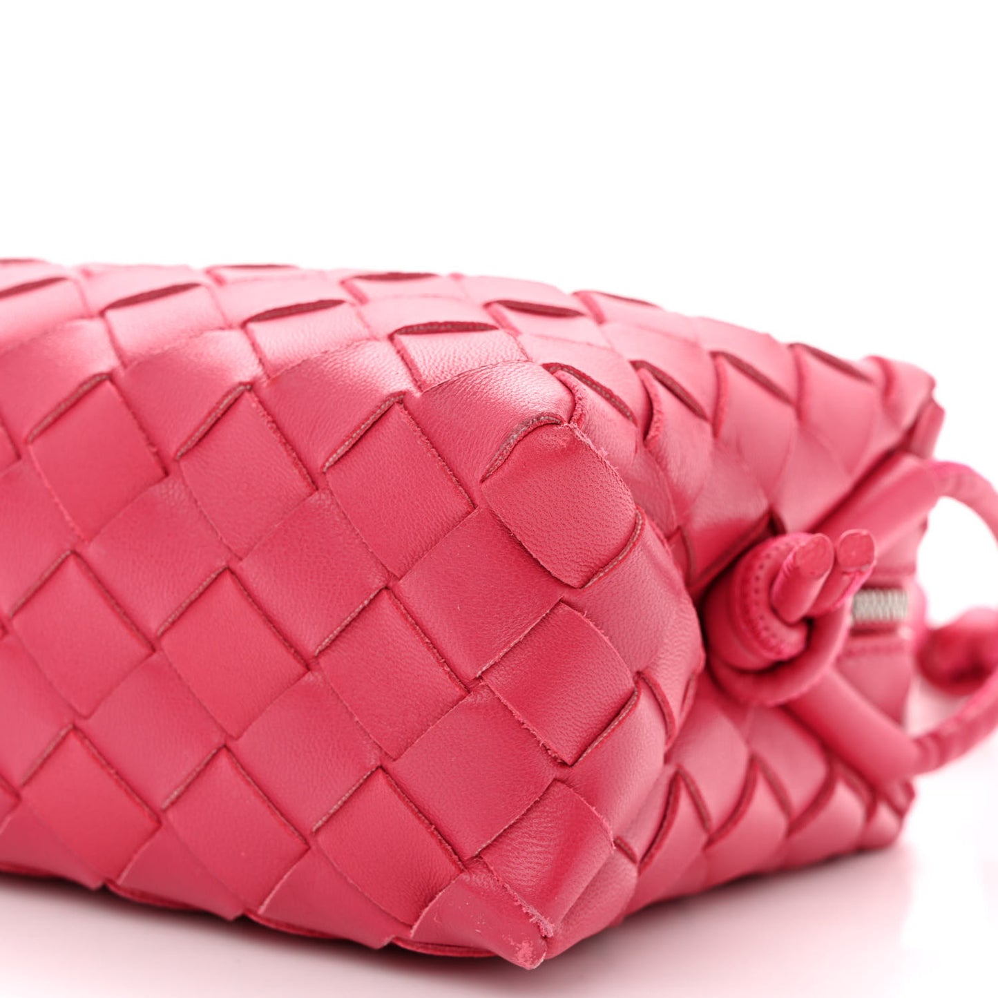 Nappa Intrecciato Mini Loop Camera Bag Cranberry