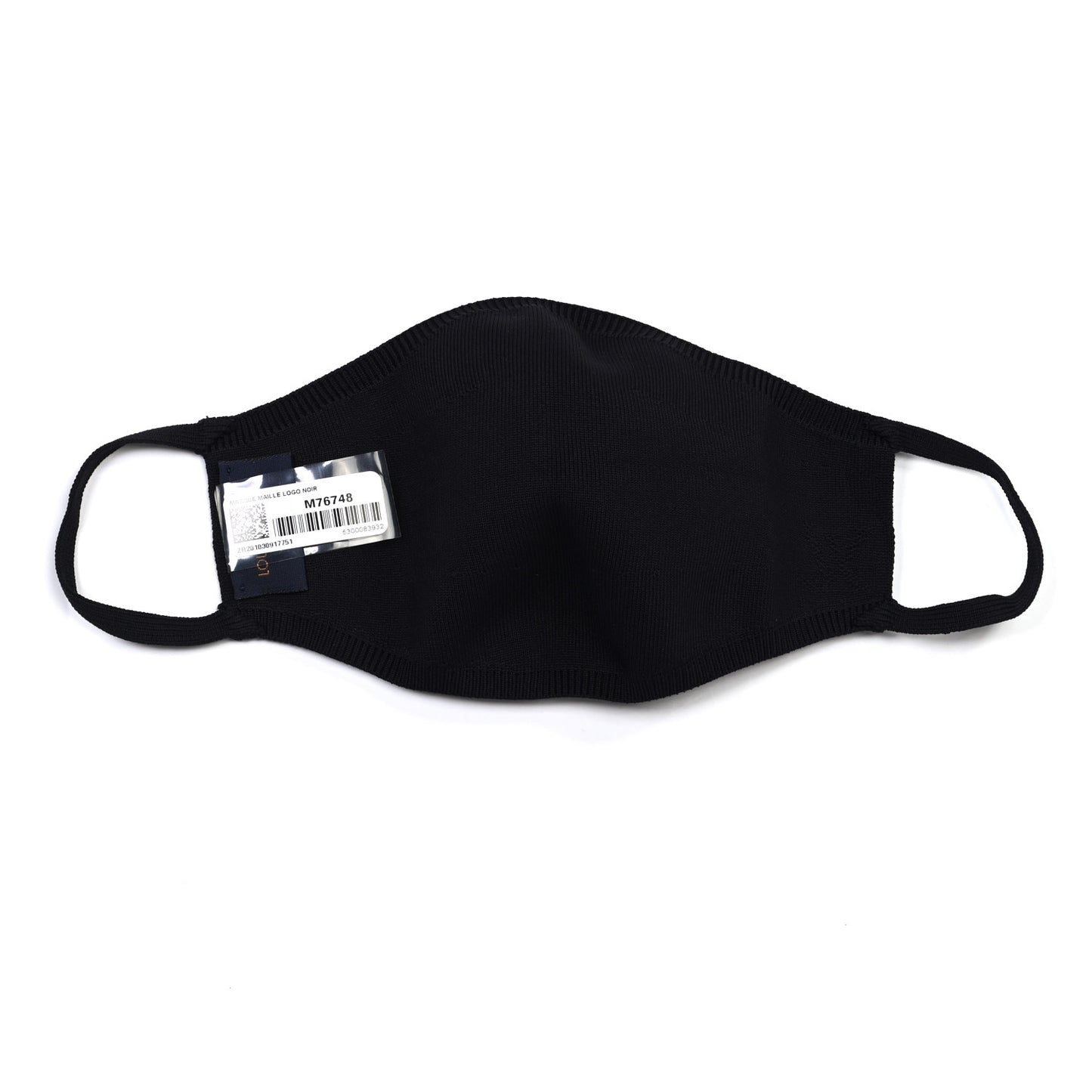 LV Initials Knit Face Mask Black