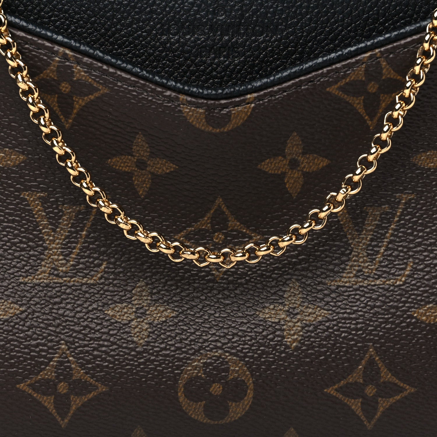 Louis Vuitton Monogram Pallas Clutch Black 8 of 10