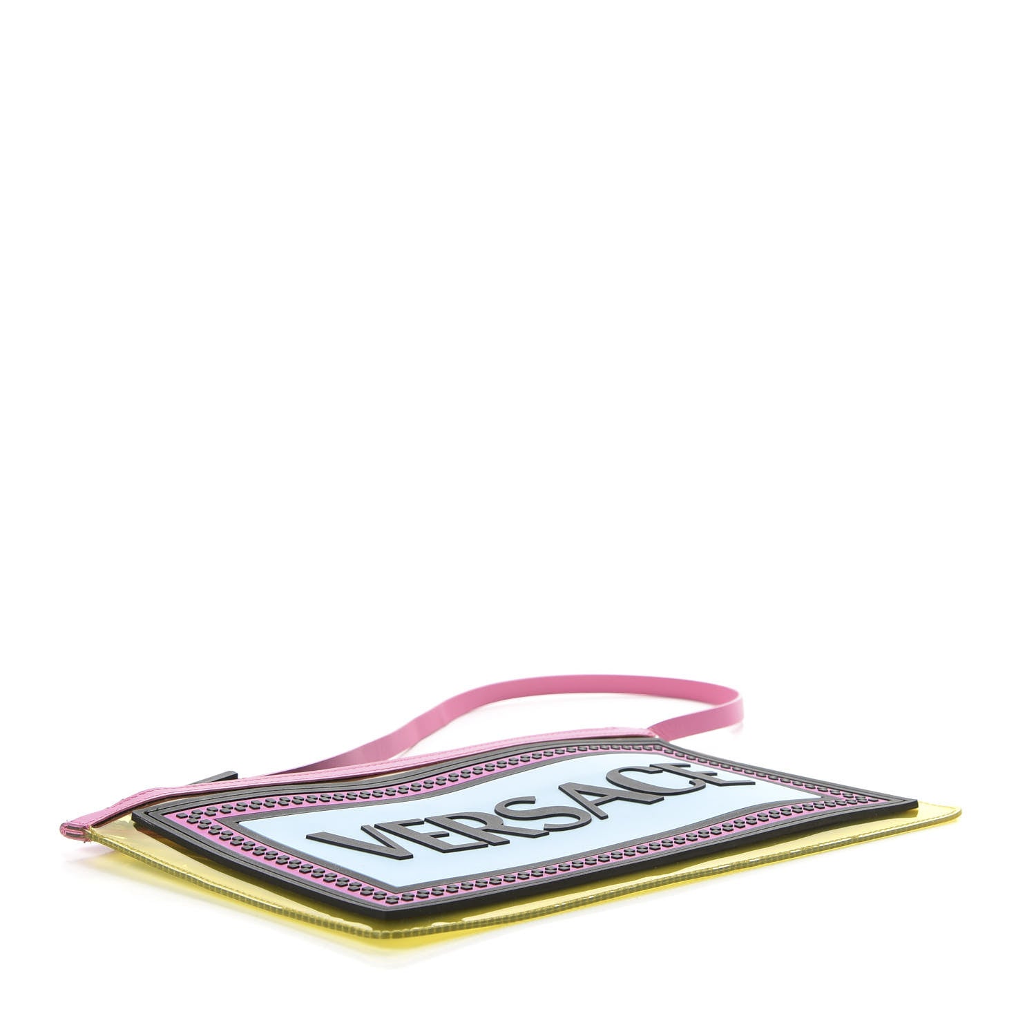 Versace Vinyl Rubber Calfskin 90s Logo Pouch Multicolor 4 of 10