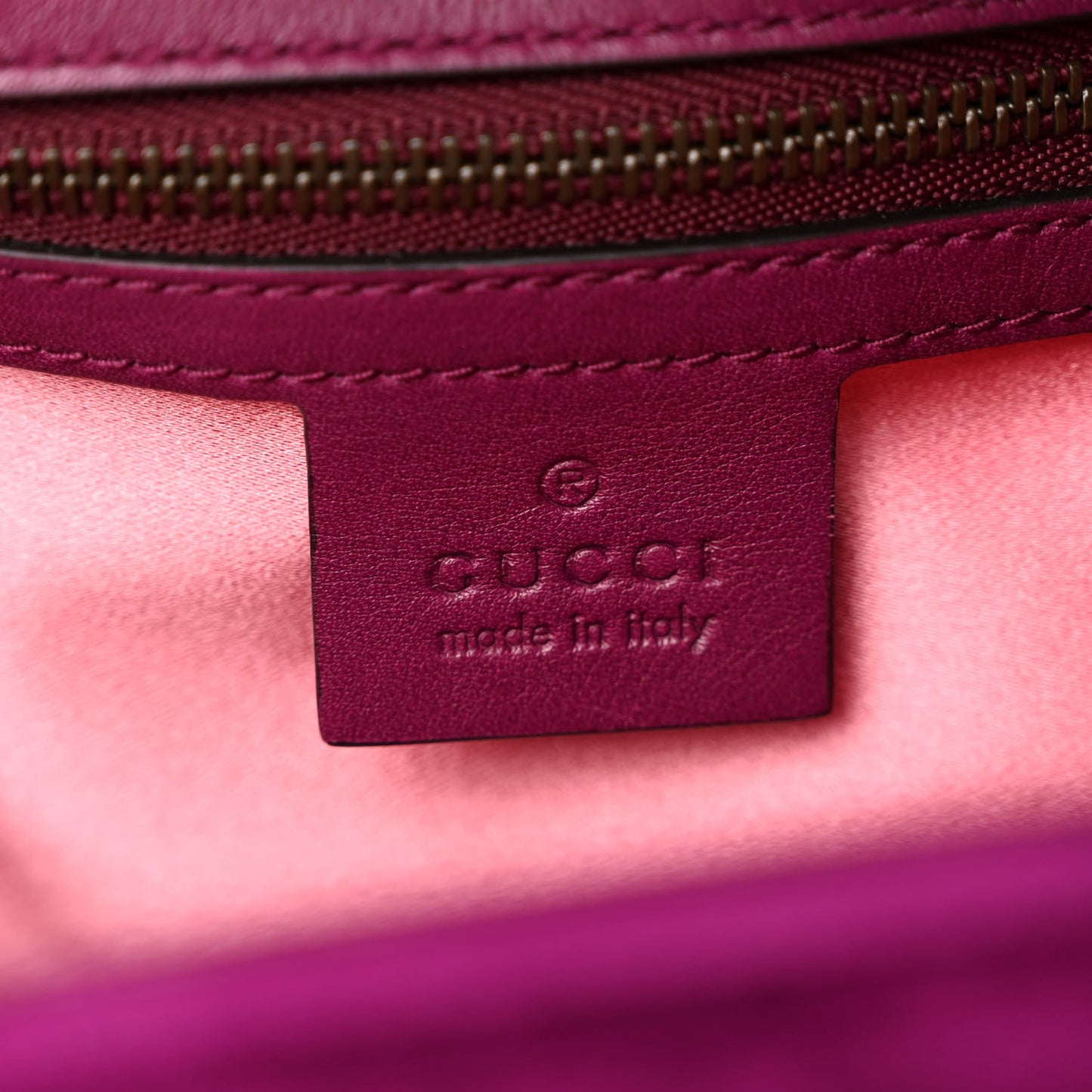 Velvet Matelasse Small GG Marmont Shoulder Bag Fuchsia Violet Cyclamen