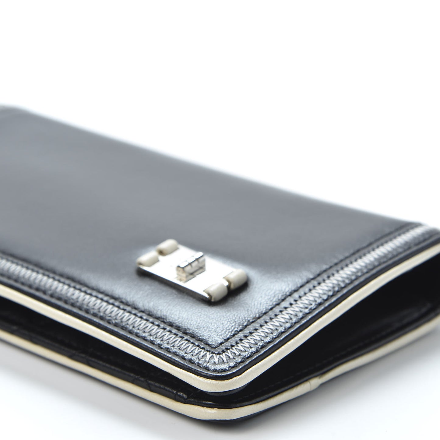 Lambskin Mademoiselle Yen Wallet Black