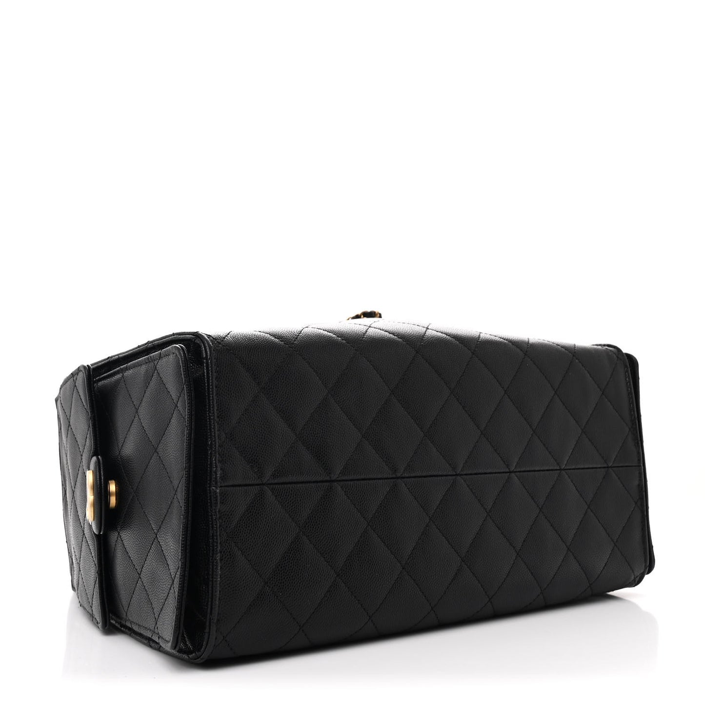Caviar Quilted Medium Chanel 25 Handbag Black