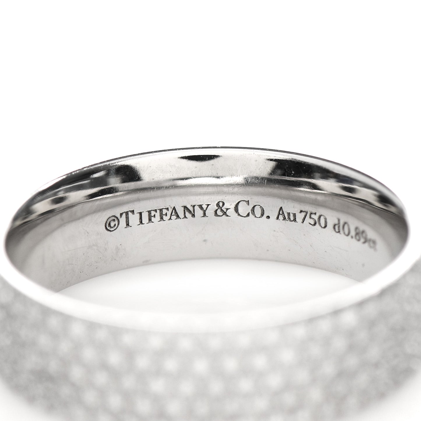 18K White Gold Diamond Metro Five-Row Ring 50 5.5