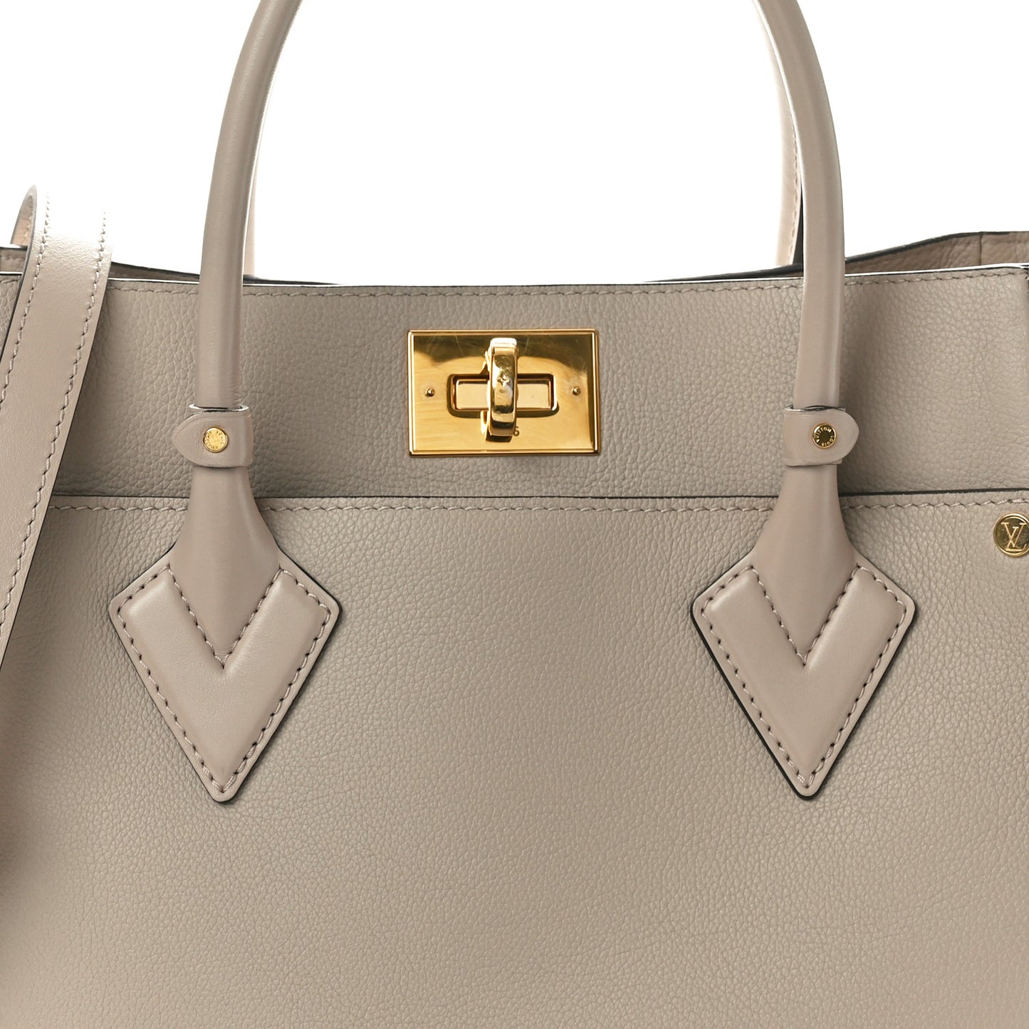 Calfskin Monogram On My Side MM Greige
