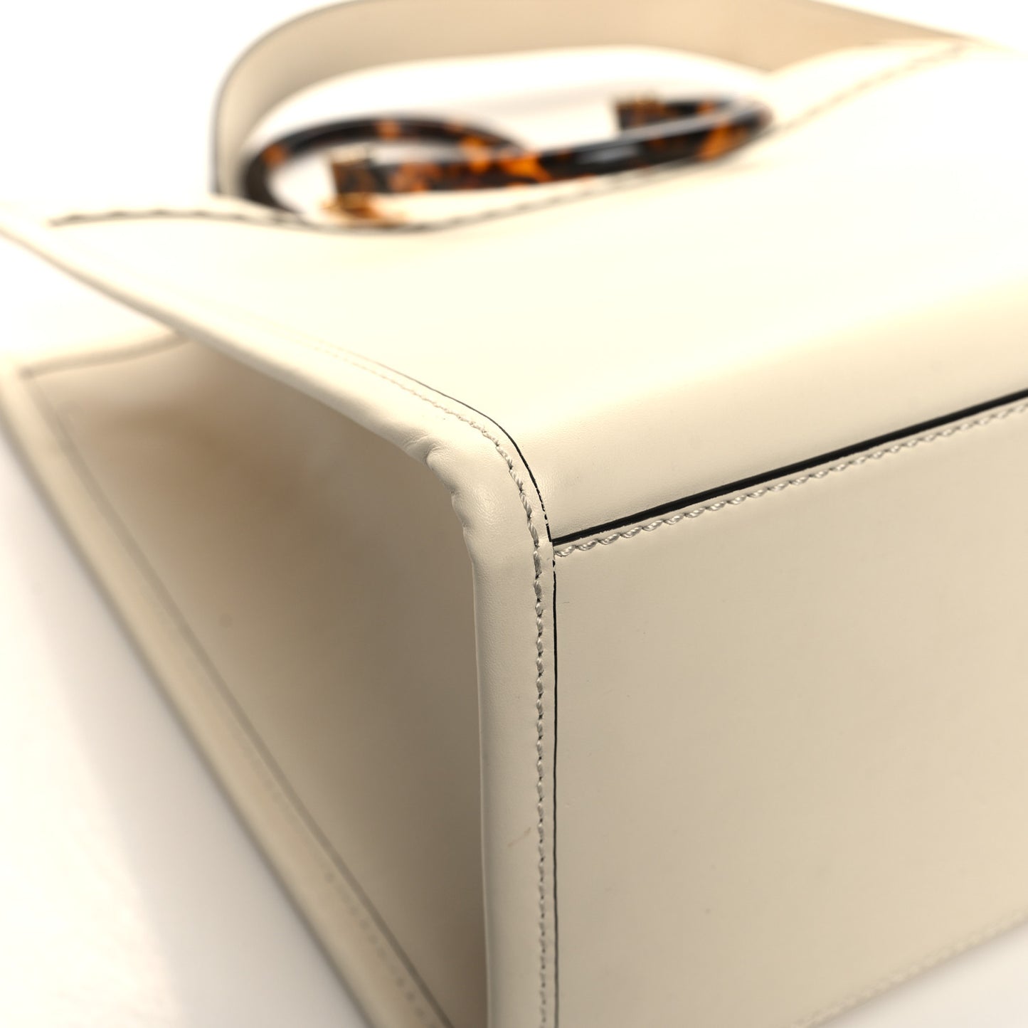 Vitello King Plexiglass Medium Fendi Sunshine Shopper Tote White Ice