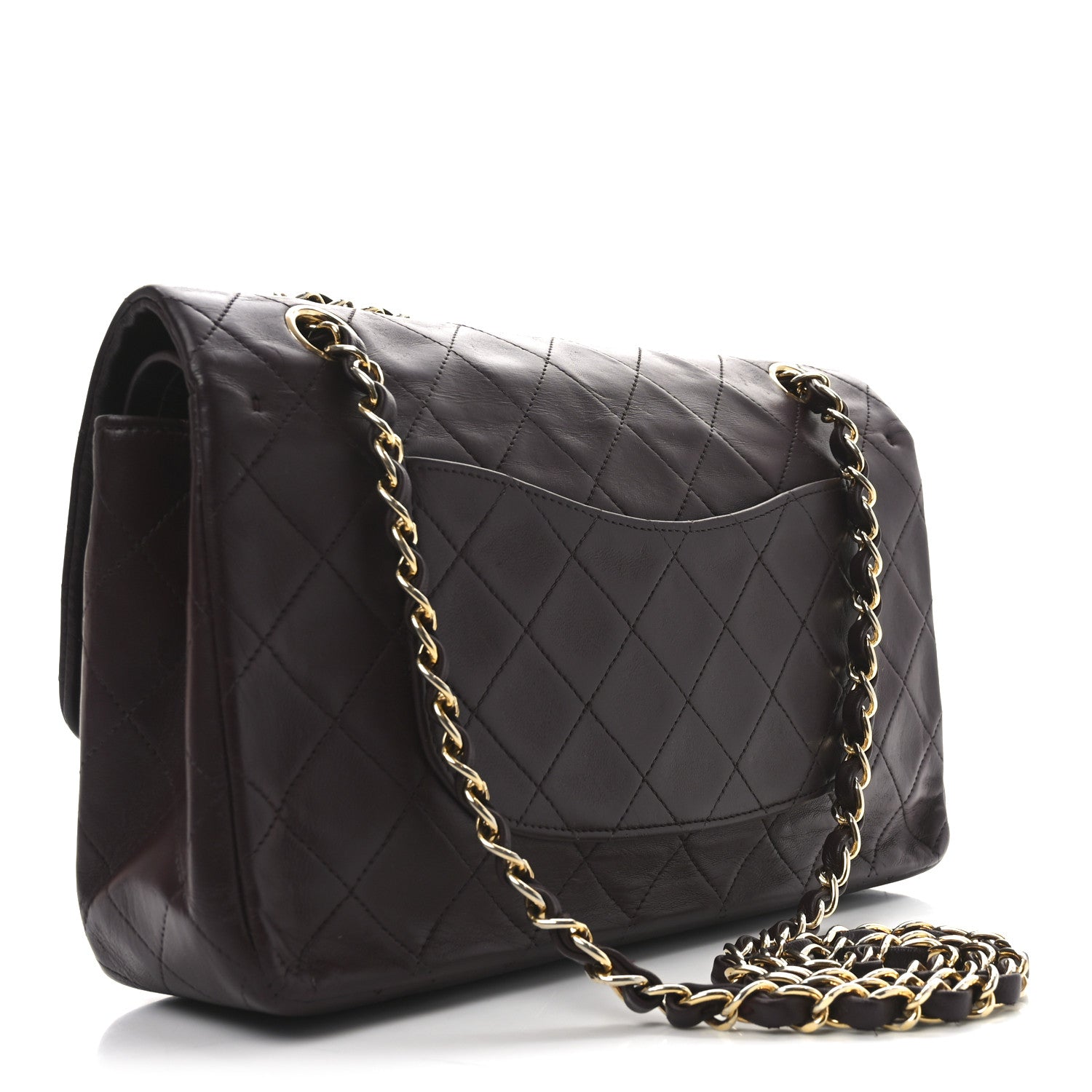 Chanel Lambskin Quilted Medium Double Flap Burgundy 3 of 9