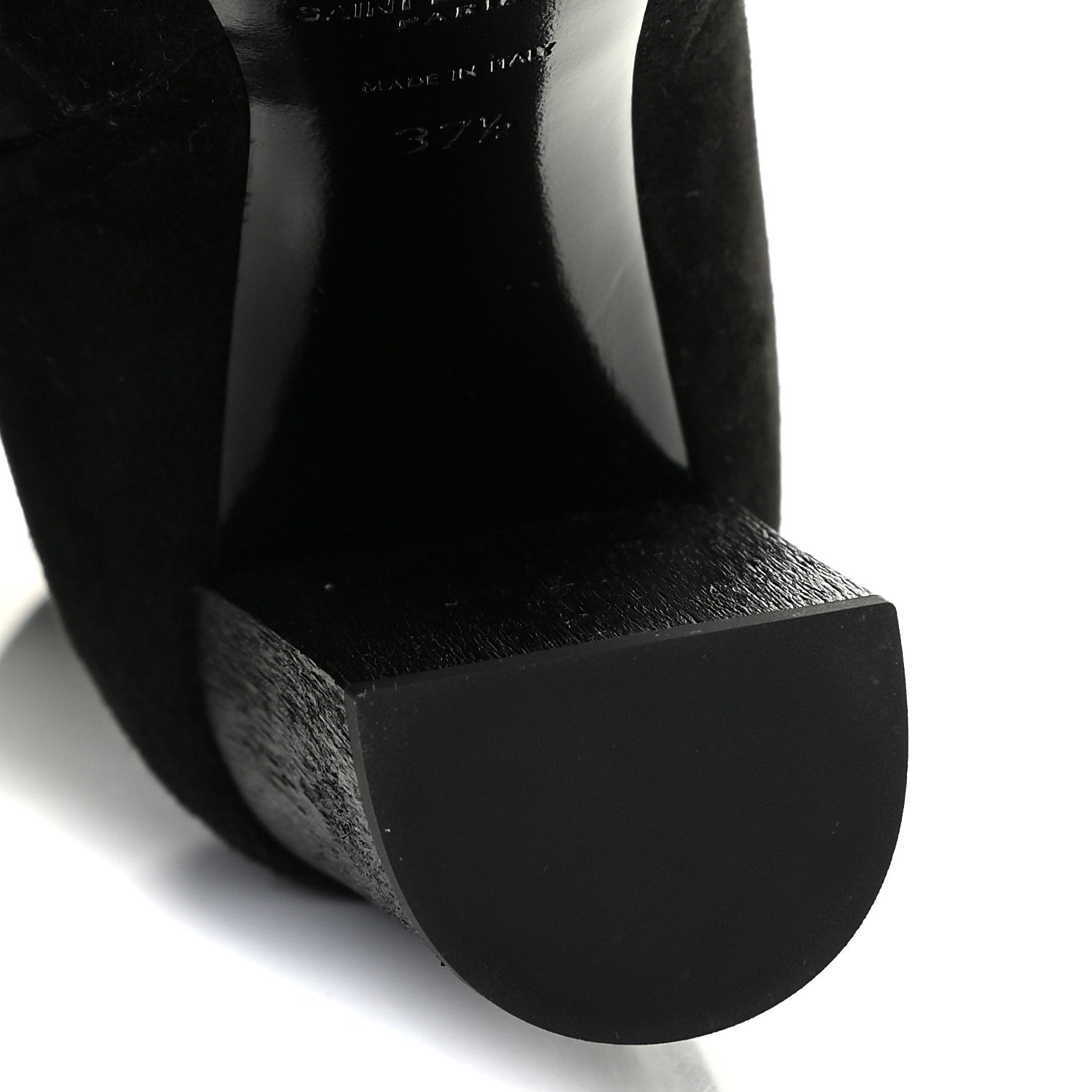 Saint Laurent Suede Joplin Buckle 105 Booties 37.5 Black 9 of 15