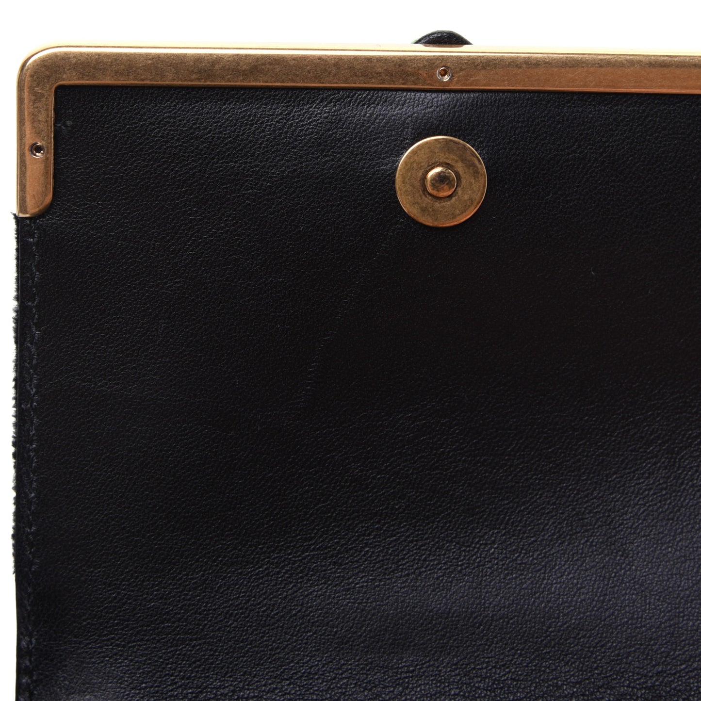 Velvet City Calfskin Micro Cahier Bag Black Alloro