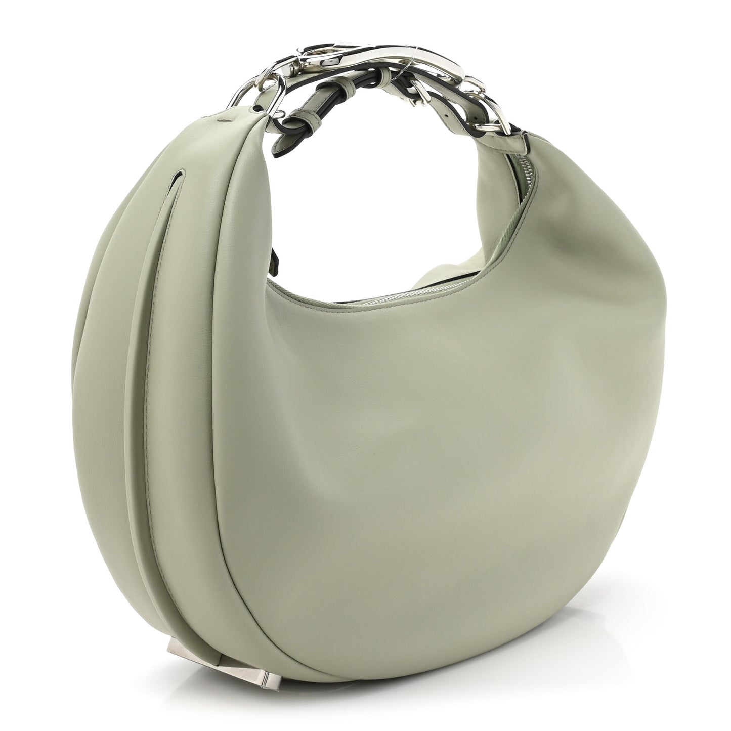 Vitello Grace Matte Medium Fendigraphy Hobo Bag Green Tea