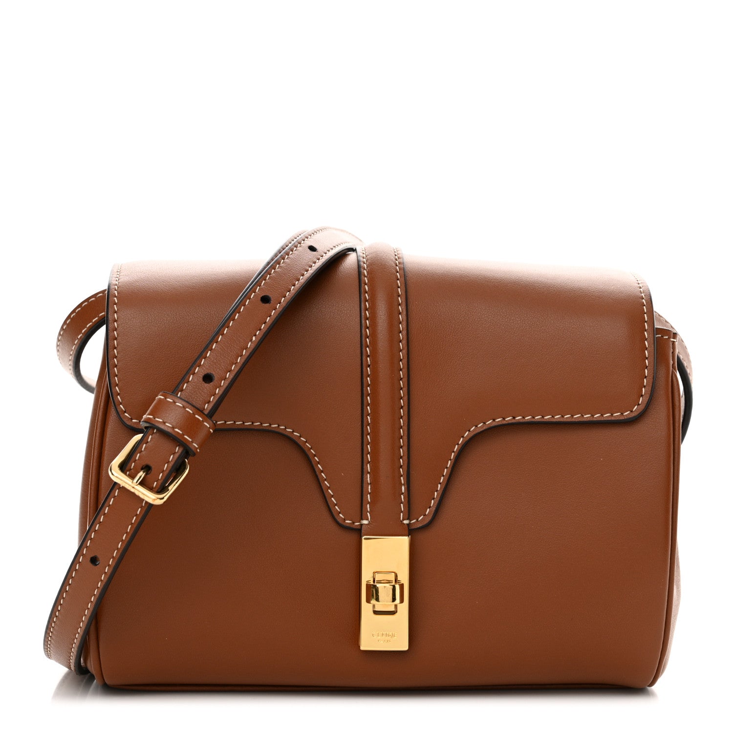 Celine Calfskin Mini Soft 16 Bag Tan 1528491 – FASHIONPHILE