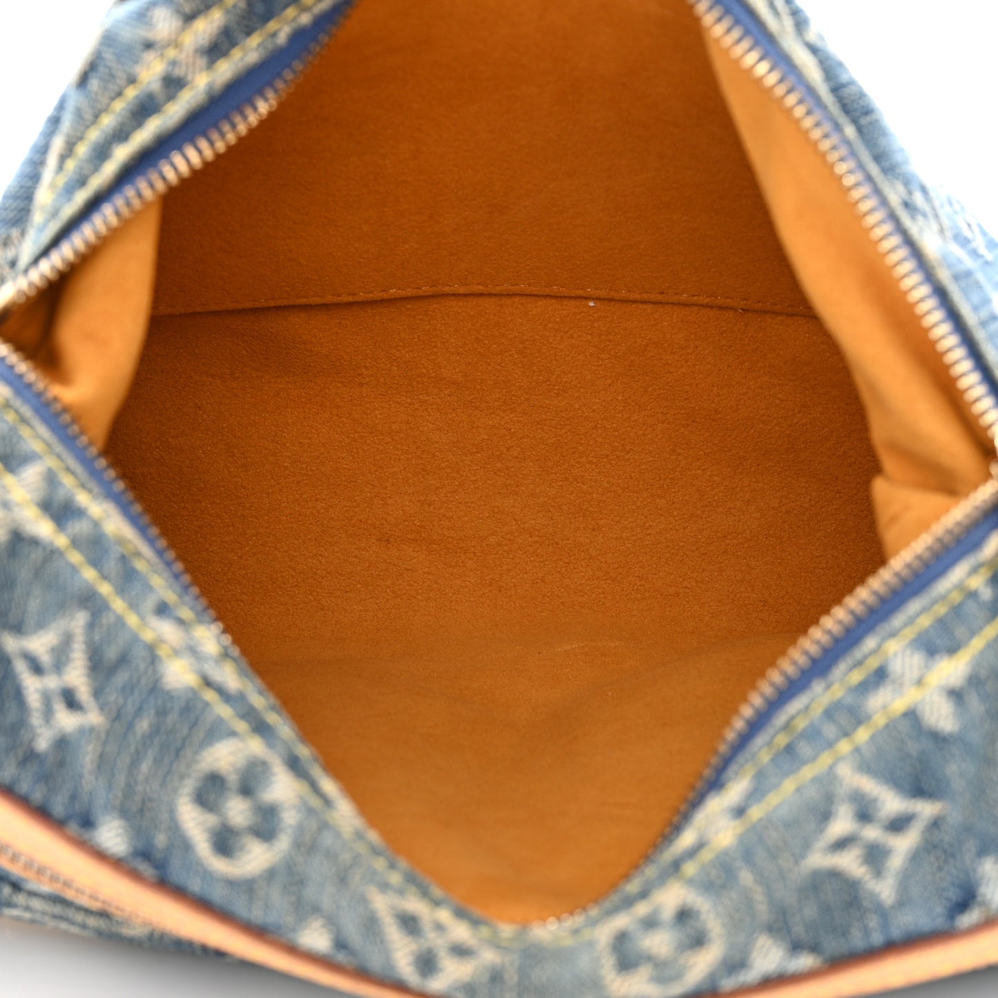 LOUIS VUITTON Monogram Denim Baggy PM Blue