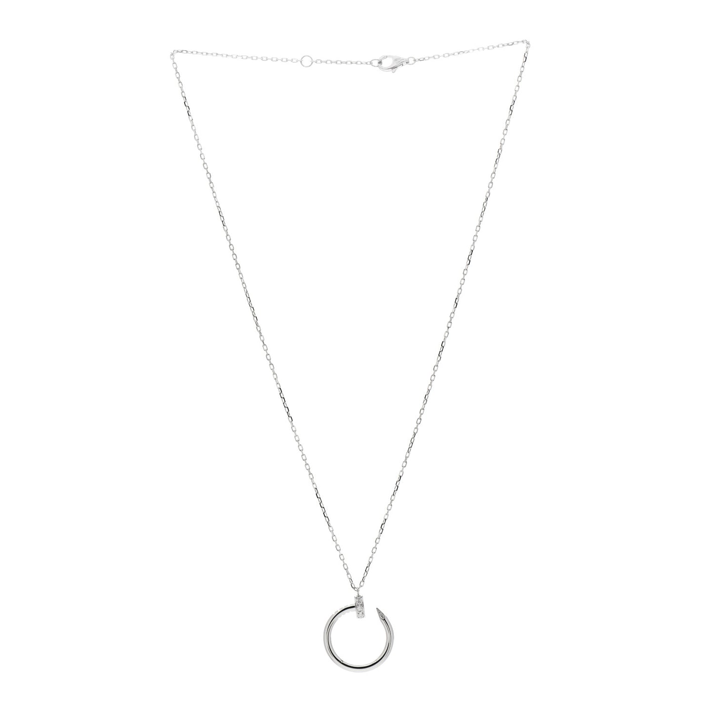 18K White Gold Diamond Juste Un Clou Necklace