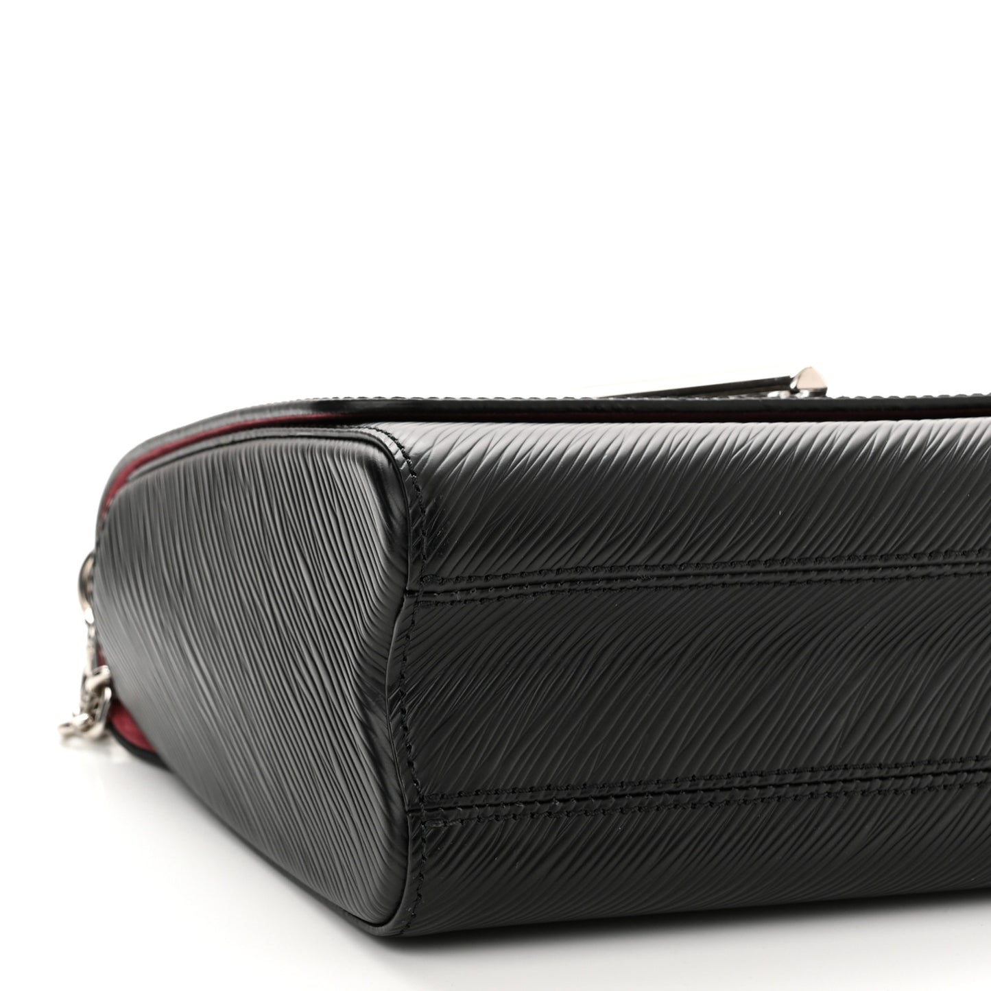 Epi Flowers Twist Shoulder Bag MM Black Bois De Rose