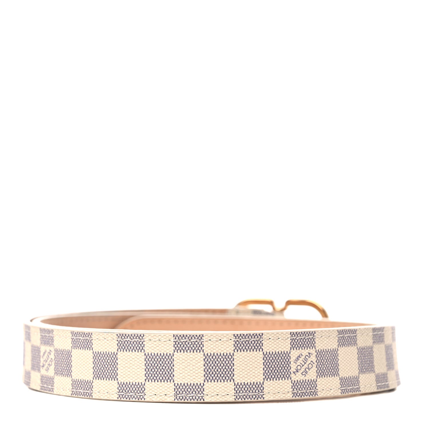 Louis Vuitton Damier Azur 25mm Mini Belt 85 34 2 of 9