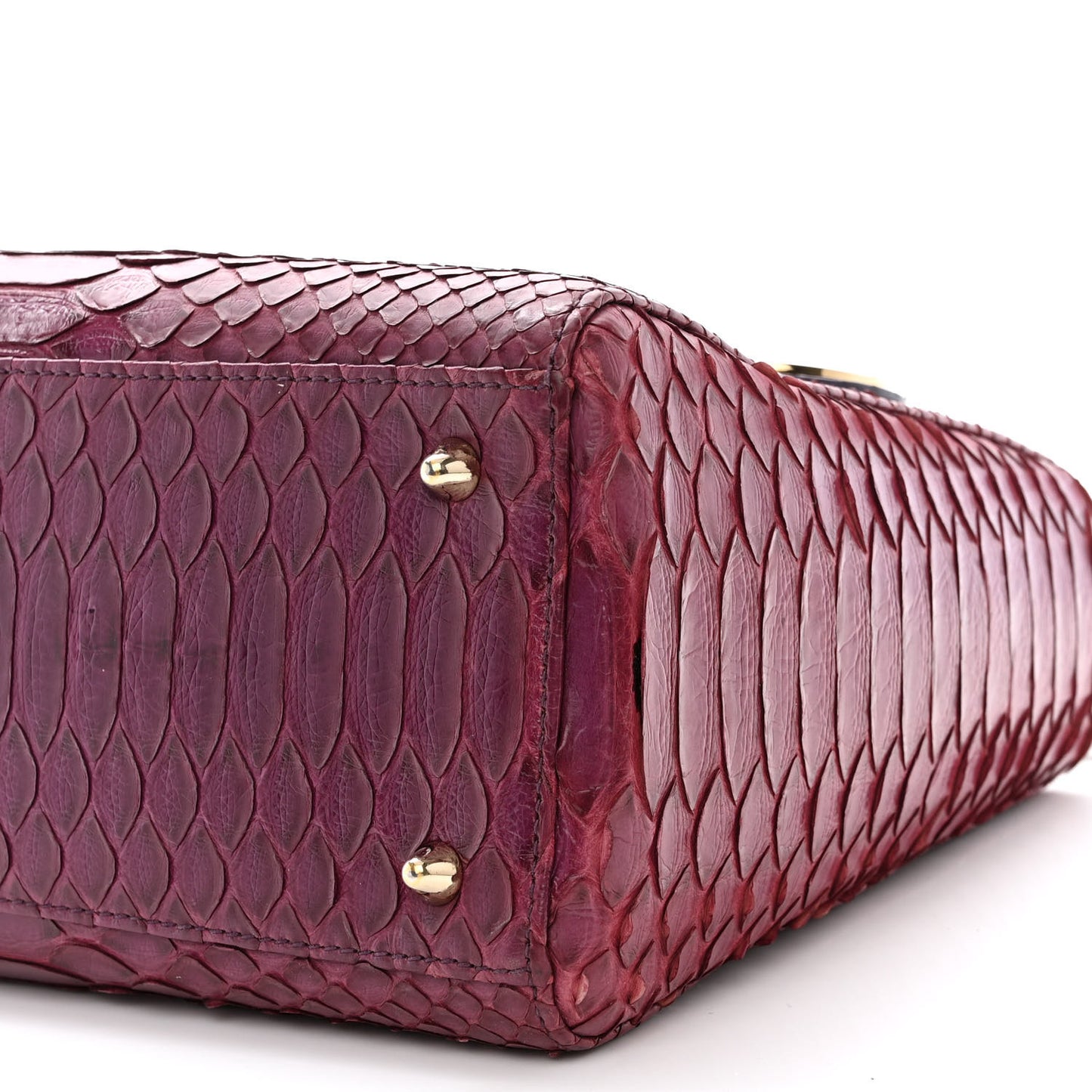 Snakeskin Medium Lady Dior Purple