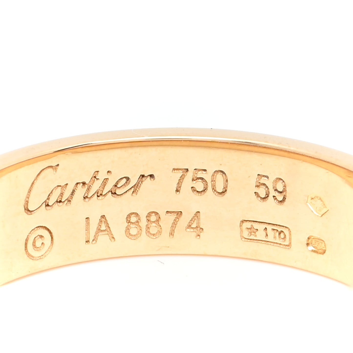 18K Yellow Gold 5.5mm LOVE Ring 59 8.75