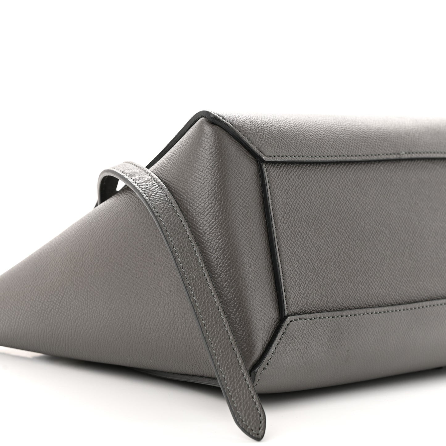 Grained Calfskin Mini Belt Bag Grey