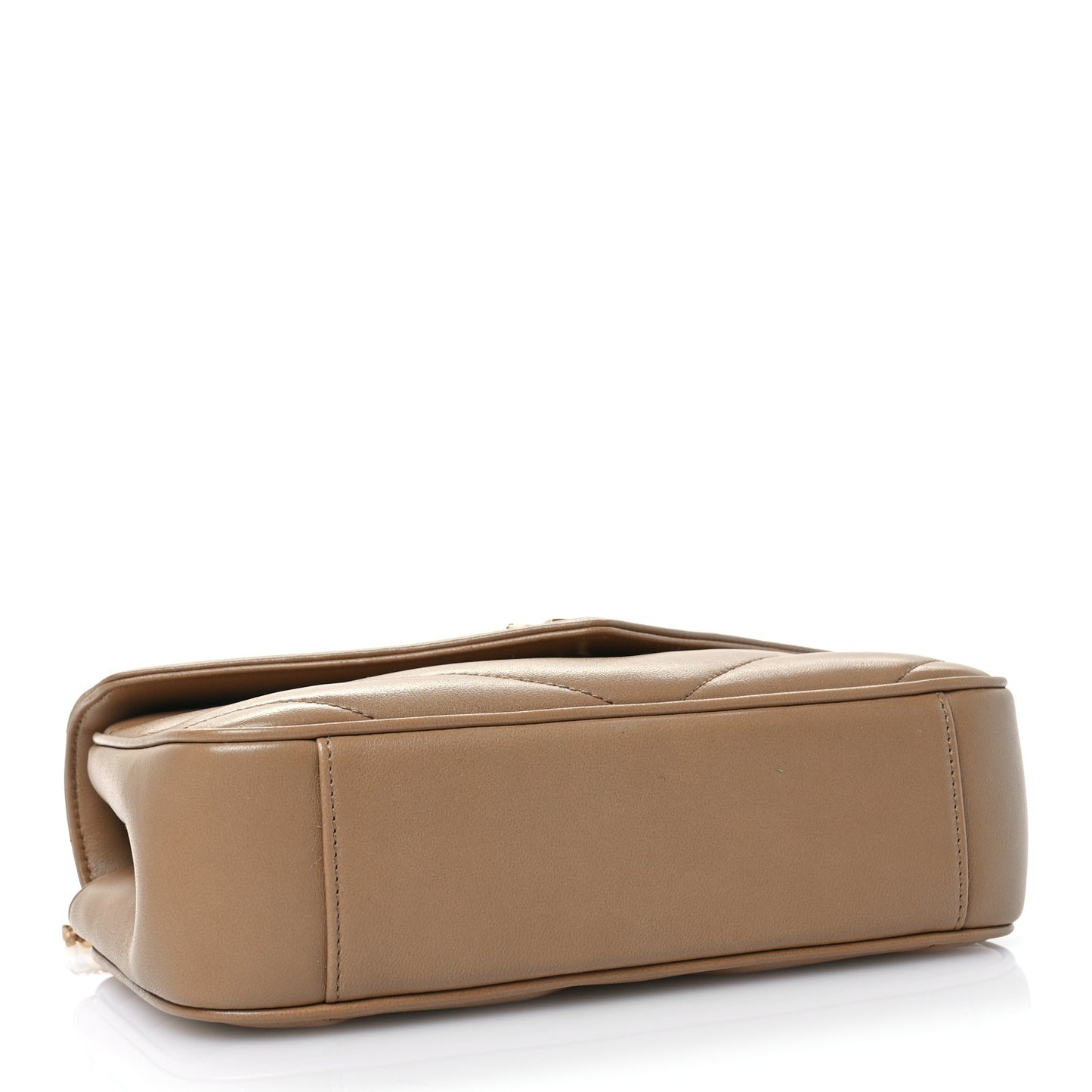 Lambskin Chevron Quilted Small Loulou Bag Natural Tan