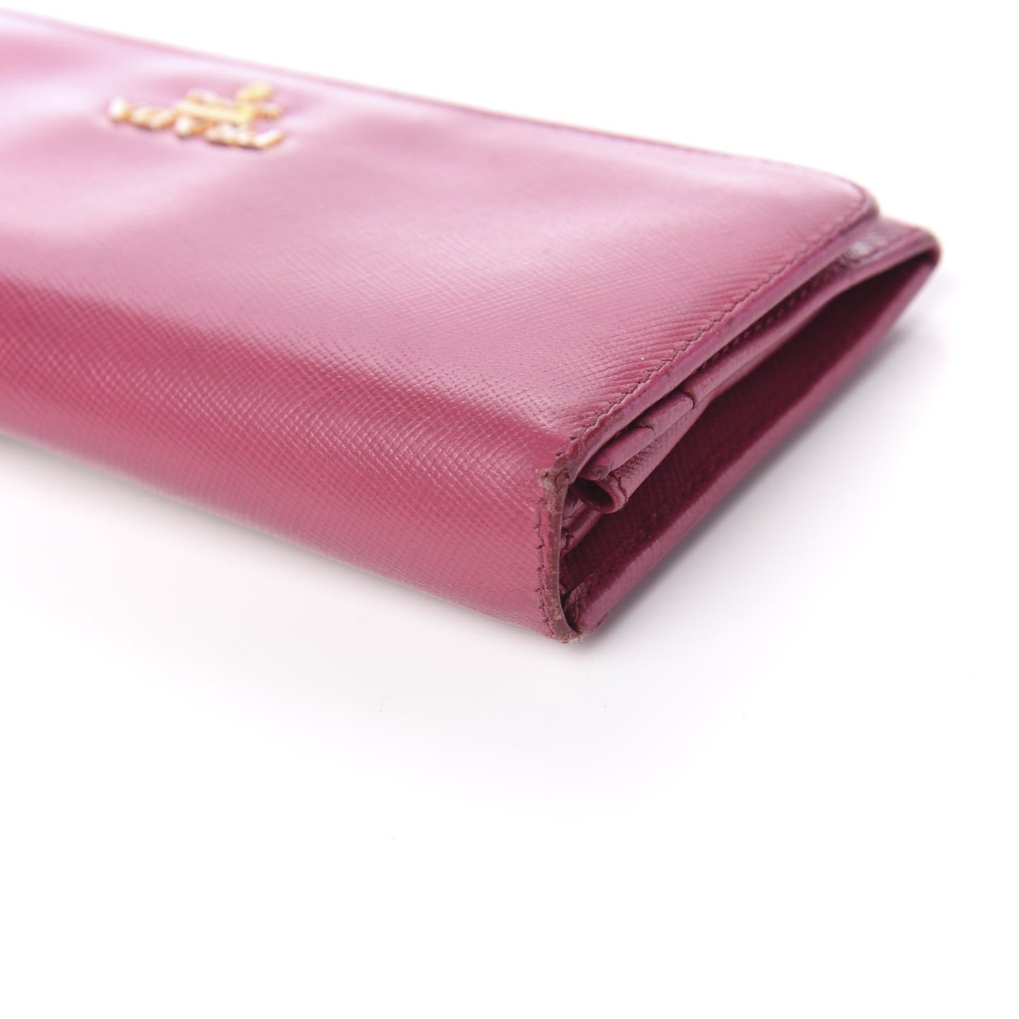 Saffiano Metal Continental Flap Wallet Peonia
