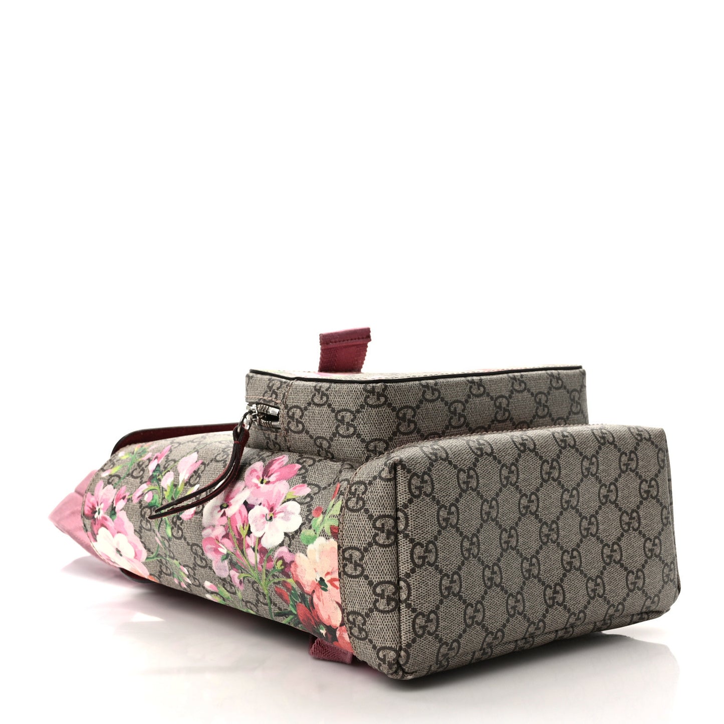 GG Supreme Monogram Blooms Small Single Buckle Backpack Beige Multicolor Dry Rose