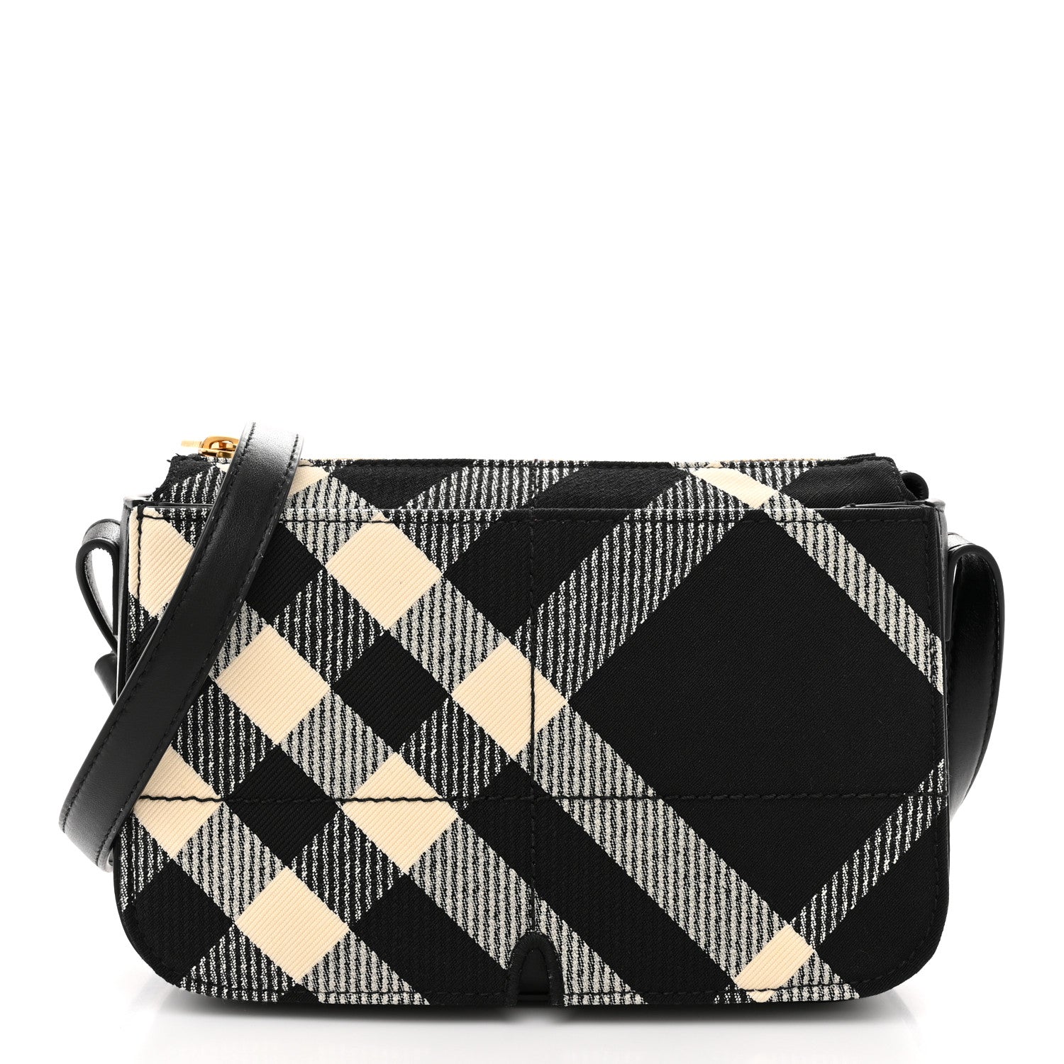 Burberry Jacquard Check Snip Bag Black 1918637 – FASHIONPHILE