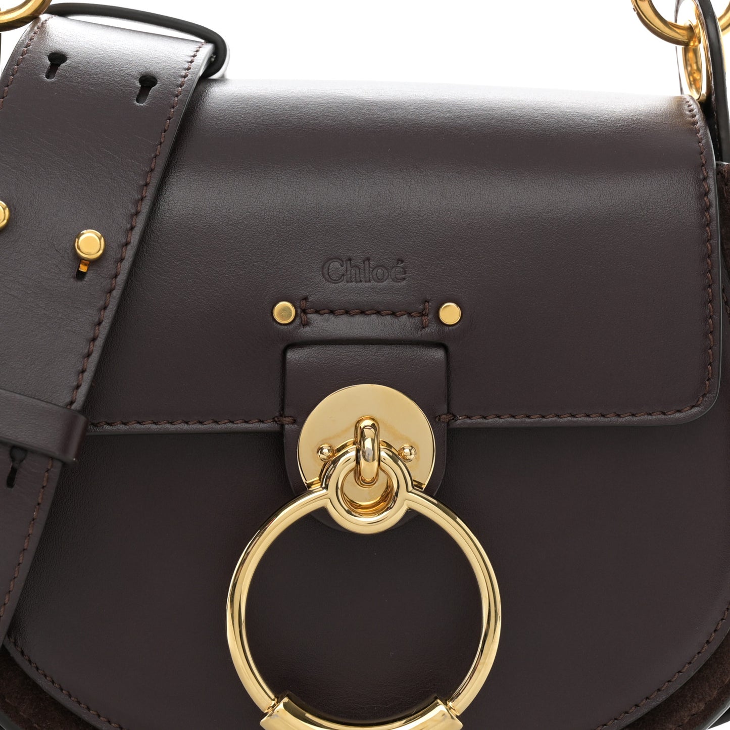 Calfskin Small Tess Bag Black Raisin
