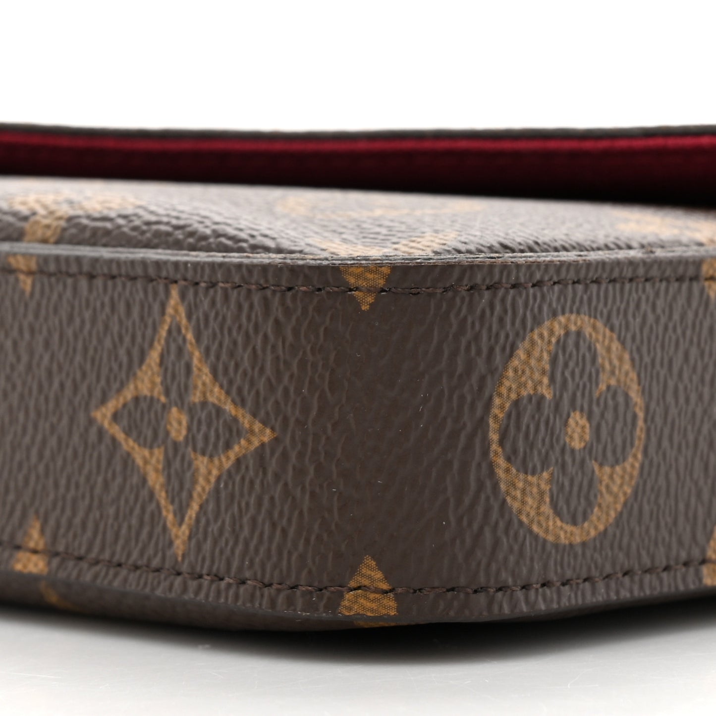 Monogram Pochette Felicie Chain Wallet Fuchsia