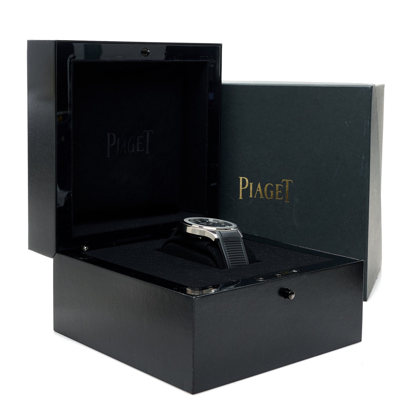 Stainless Steel Rubber 42mm Polo Date Automatic Watch Black