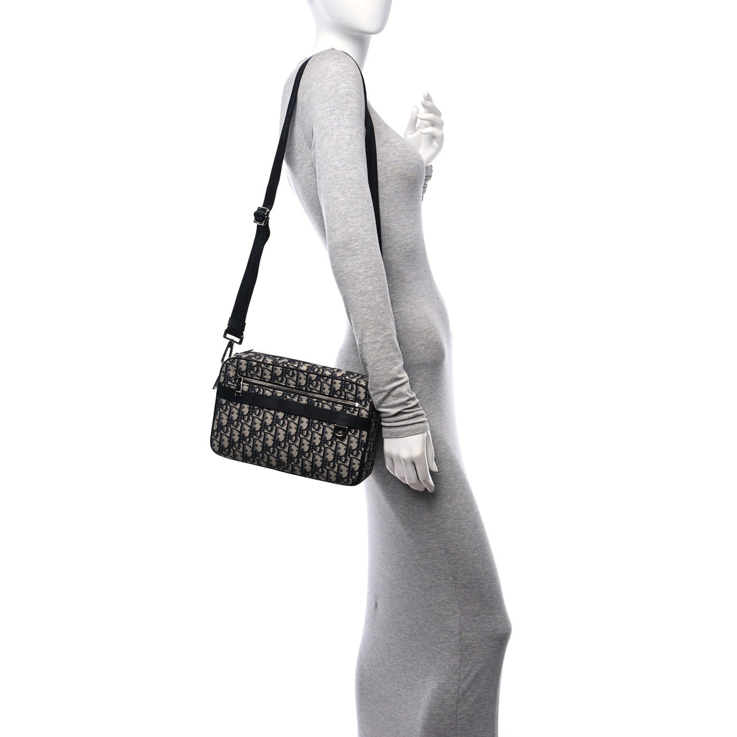 HOMME Oblique Maxi Safari Messenger Beige Black