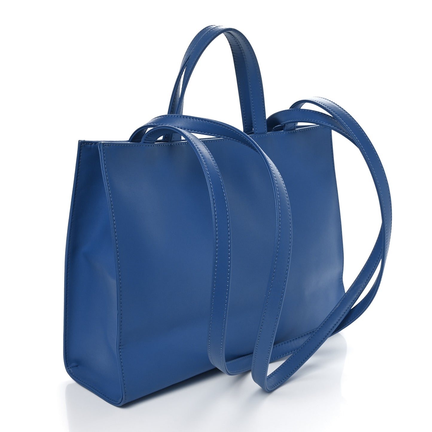 Vegan Leather Medium Shopping Bag Painters Tape