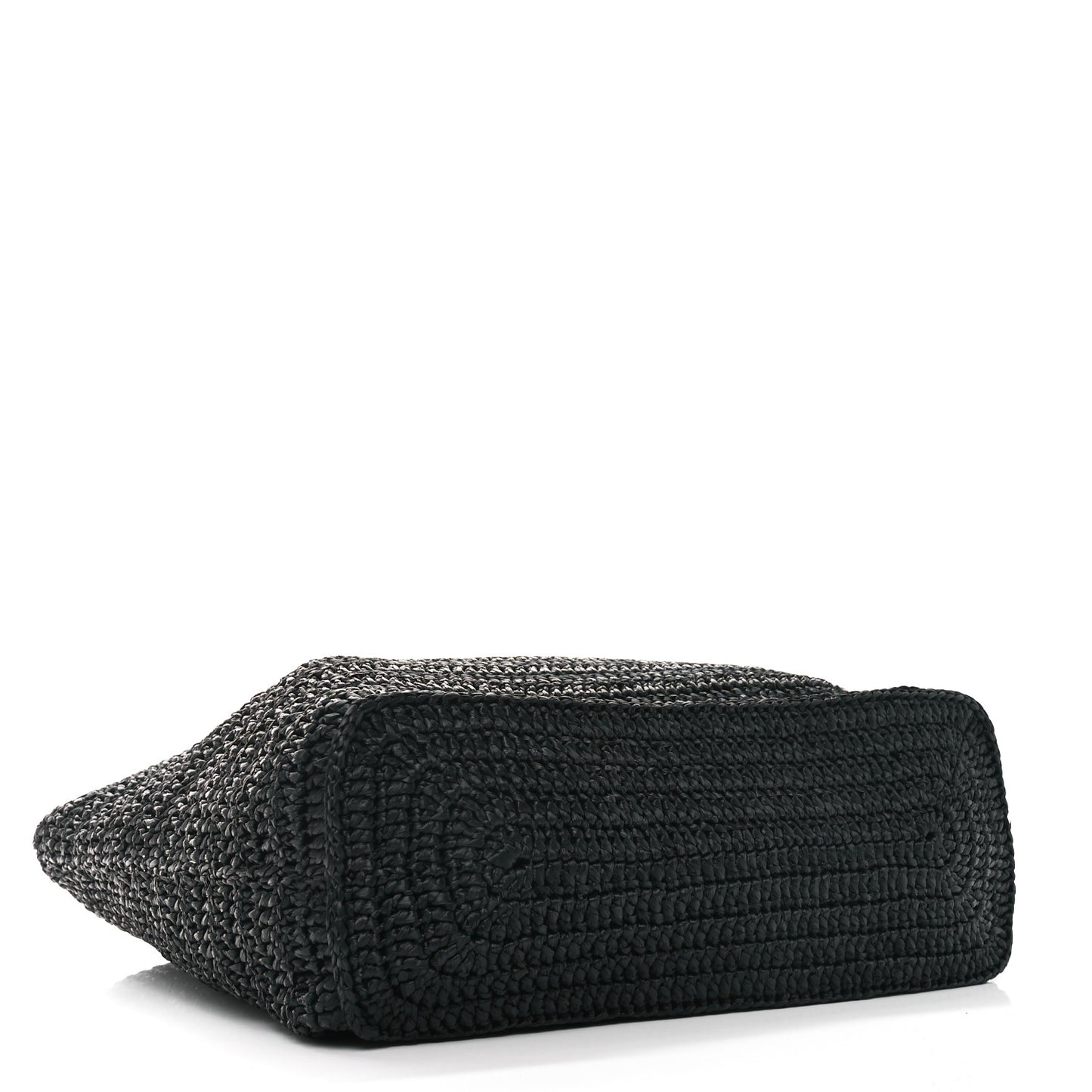 Raffia Rive Gauche Tote Black
