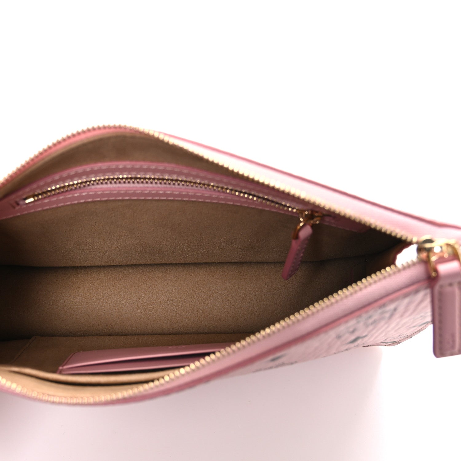 MCM Visetos Aren Wristlet Standing Pouch On Chain Soft Pink 5 of 9