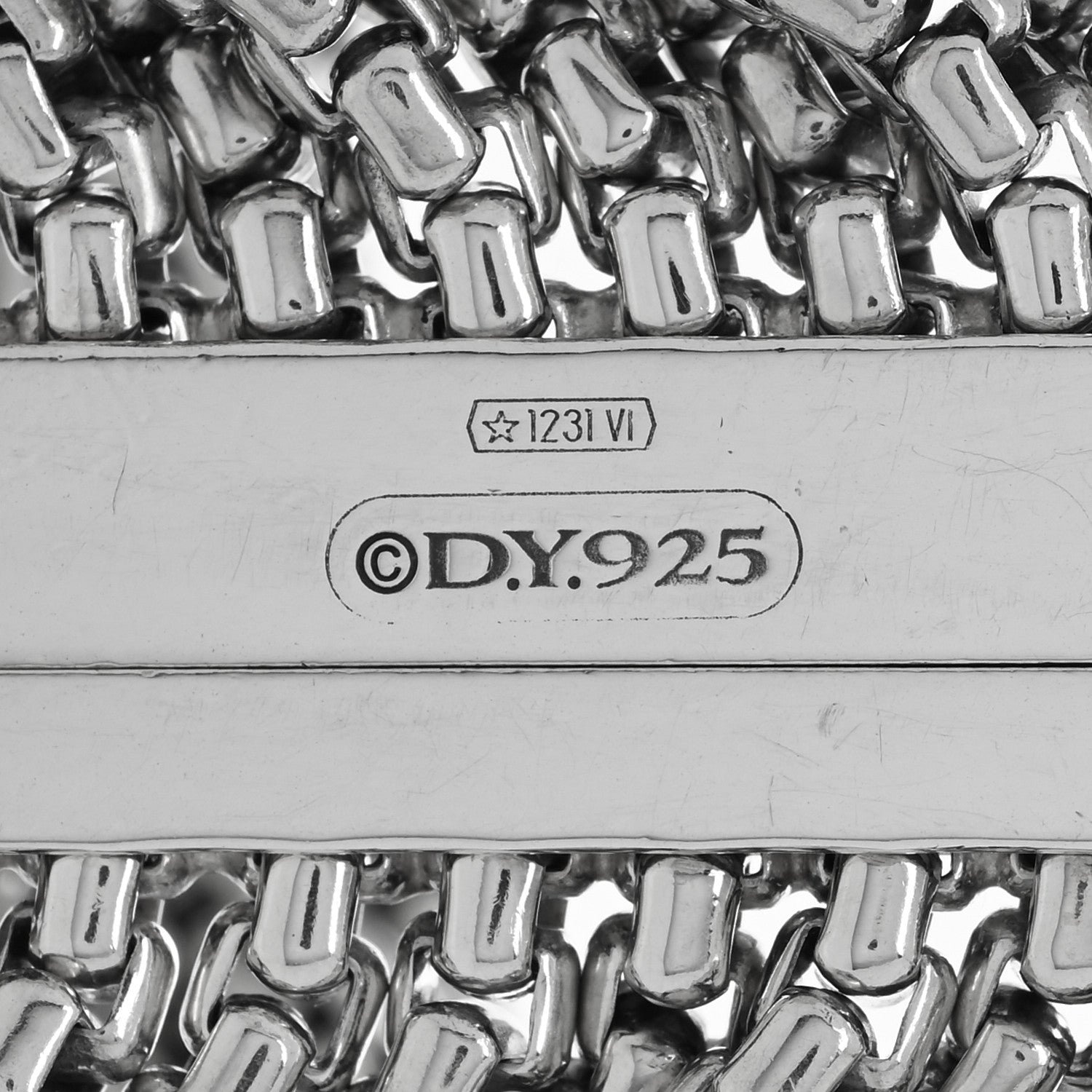 David Yurman Sterling Silver Eight-Row Box Chain Bracelet 3 of 3