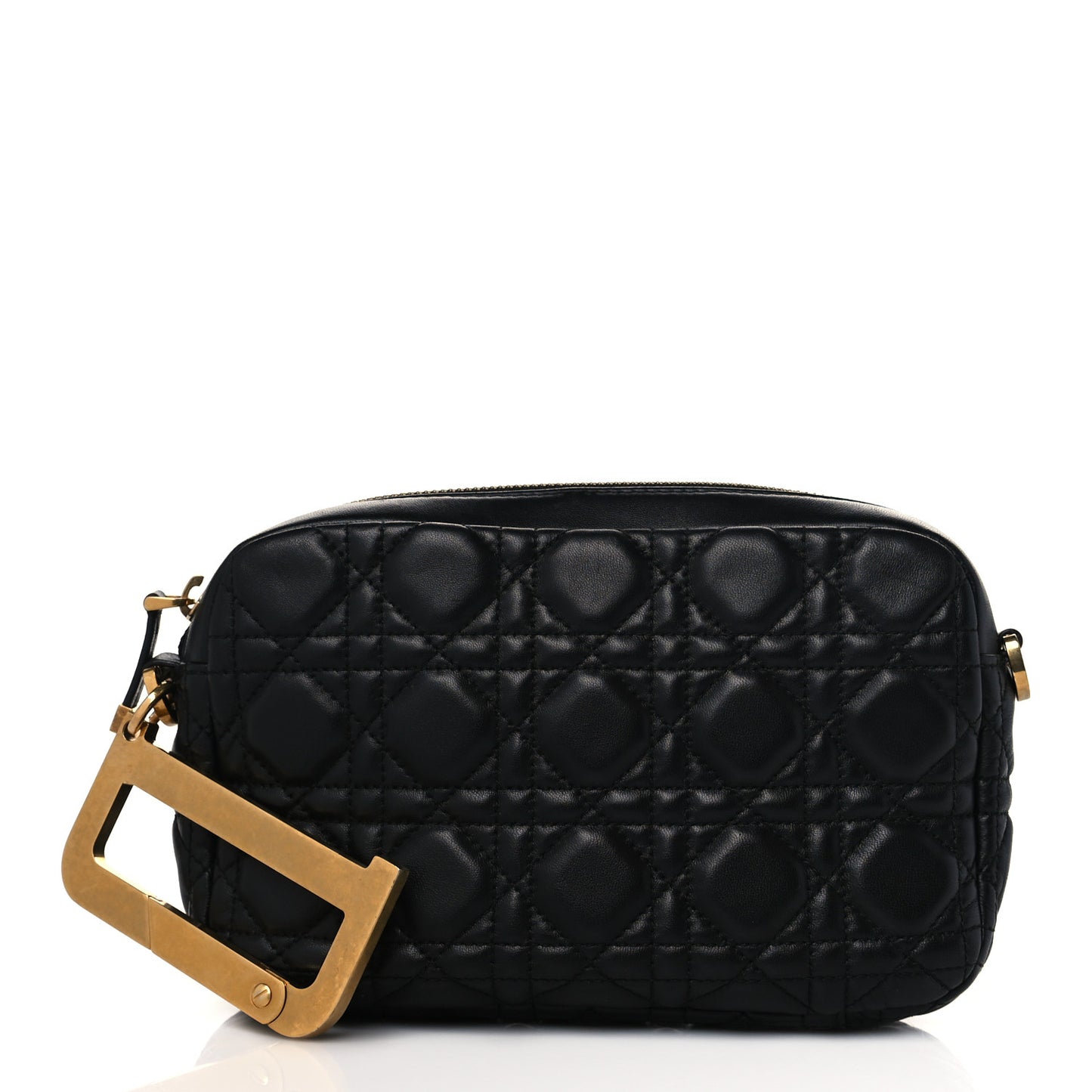 Lambskin Cannage DiorQuake Pouch Black