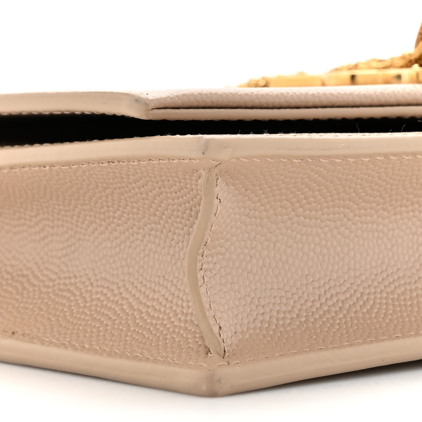 Grain De Poudre Classic Monogram Kate Tassel Chain Wallet Dark Beige