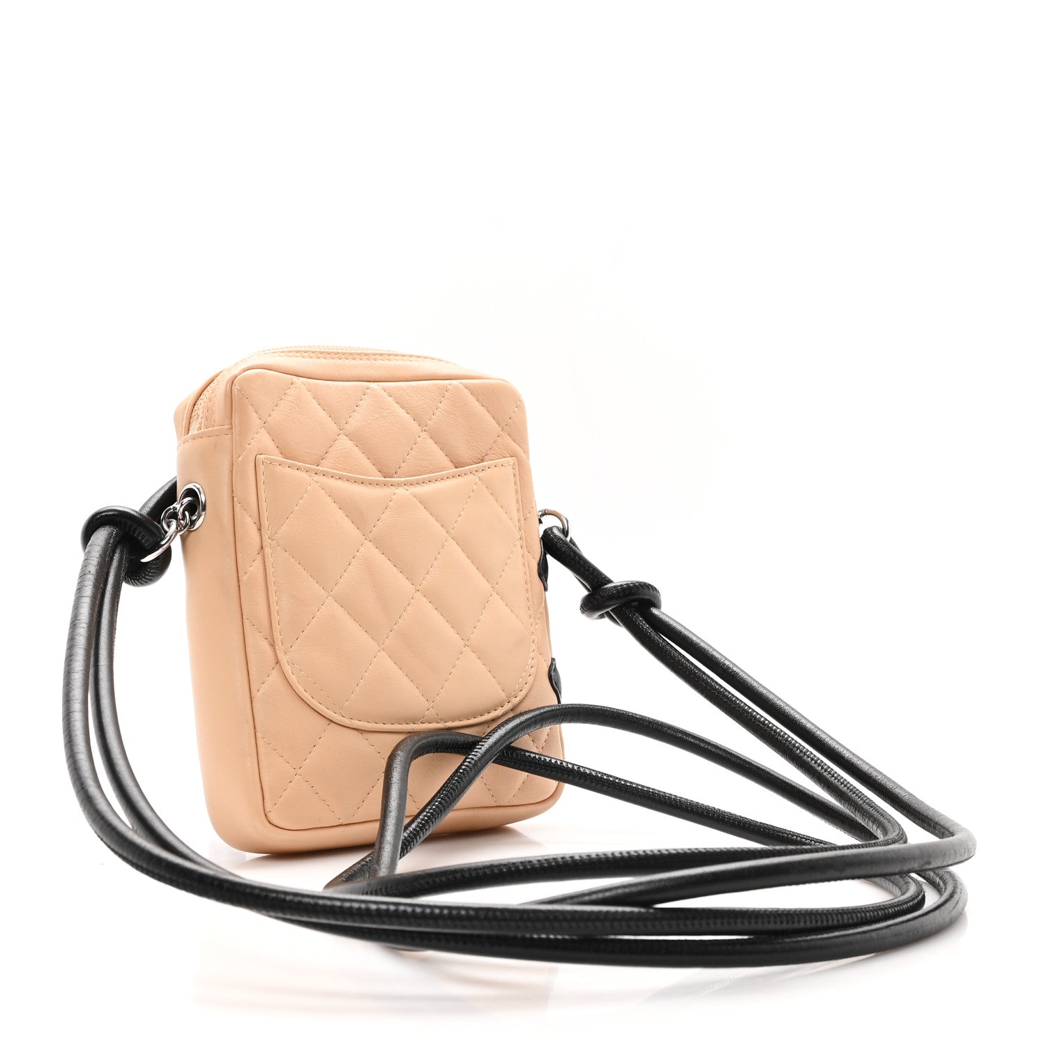 Chanel Calfskin Quilted Small Cambon Messenger Beige Black 3 of 13