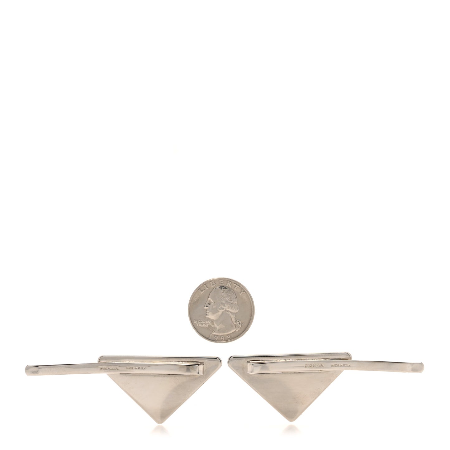 Metal Triangle Hair Clip Set White