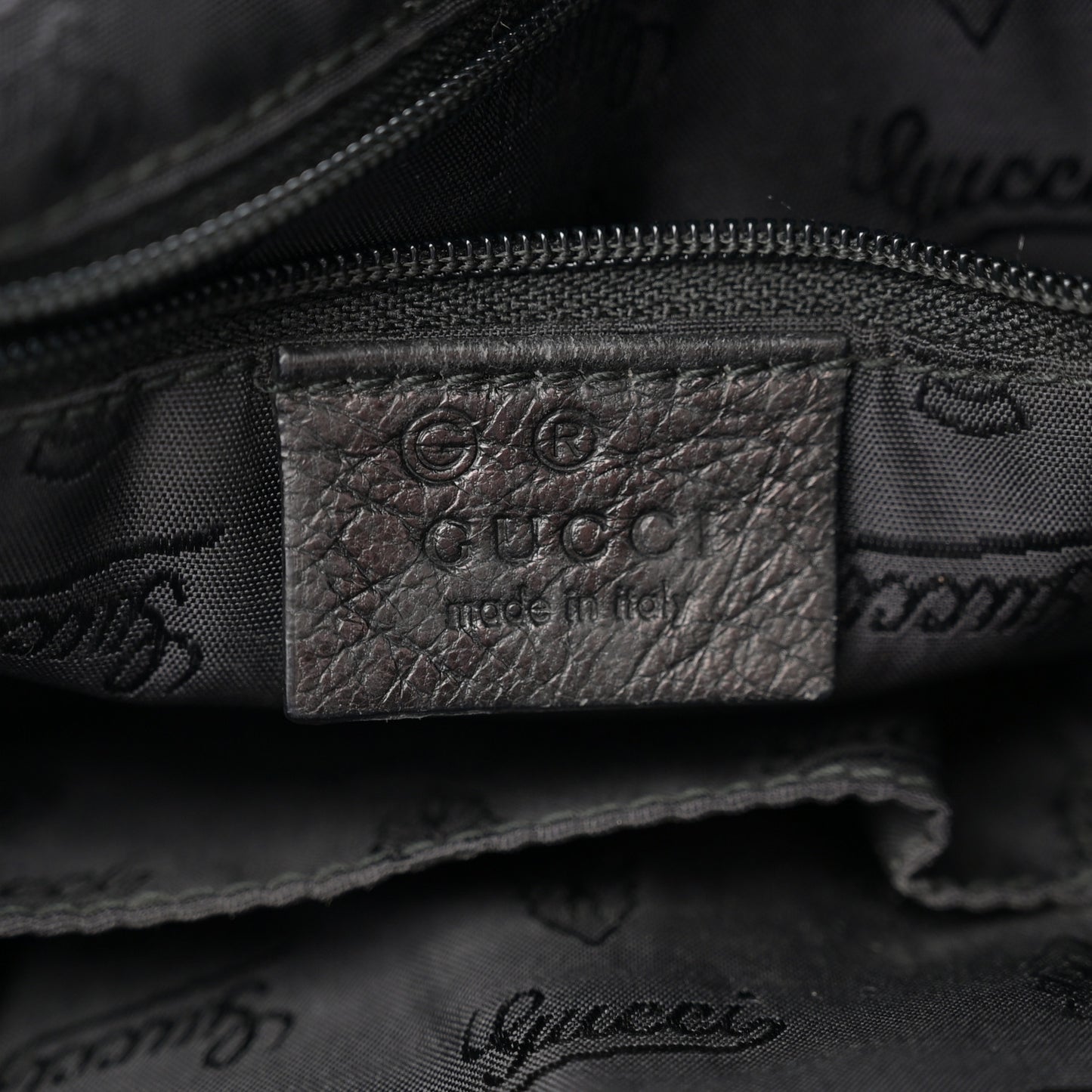 Guccissima Large Full Moon Tote Black