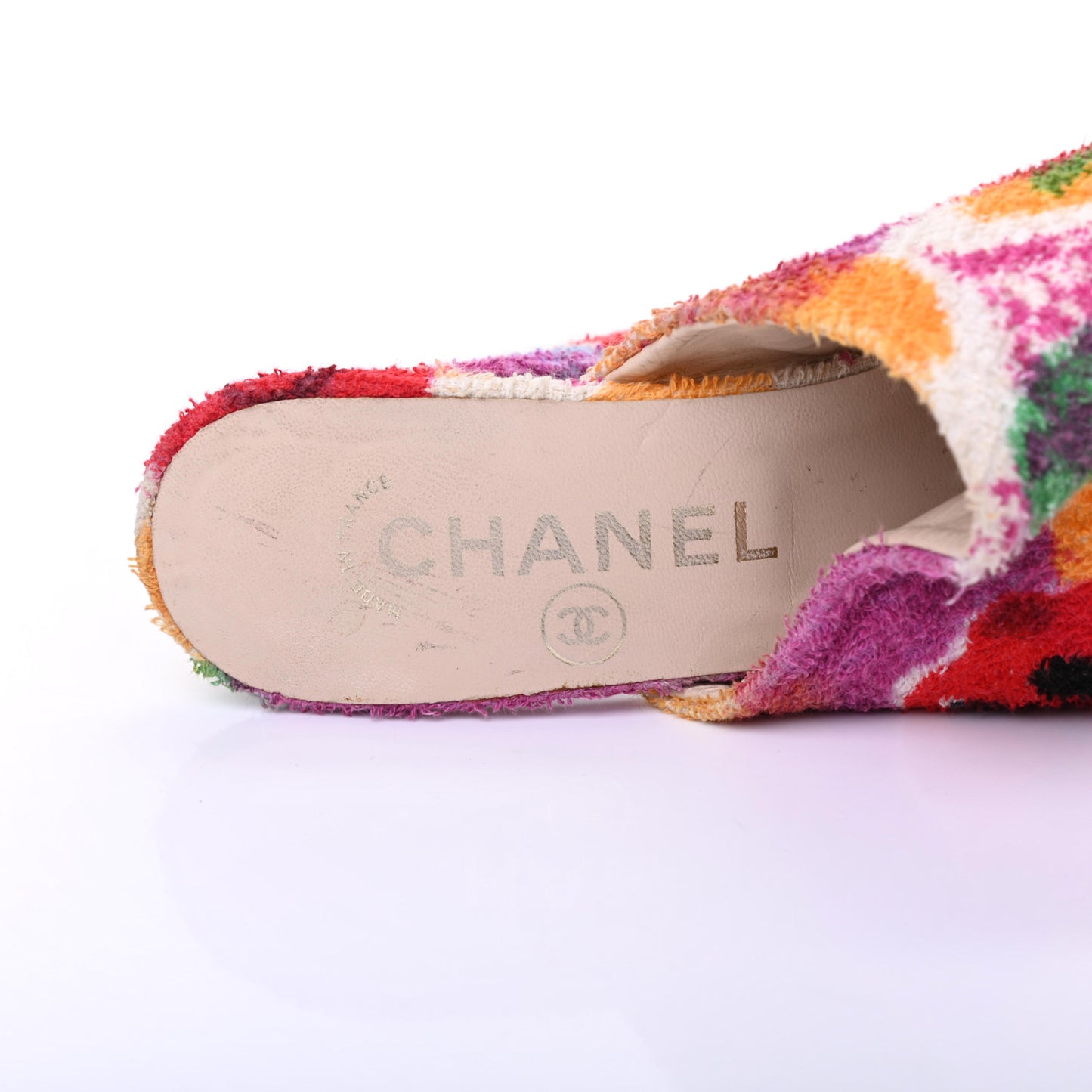 Terry Cloth CC Sandal Mule 36.5 Multicolor