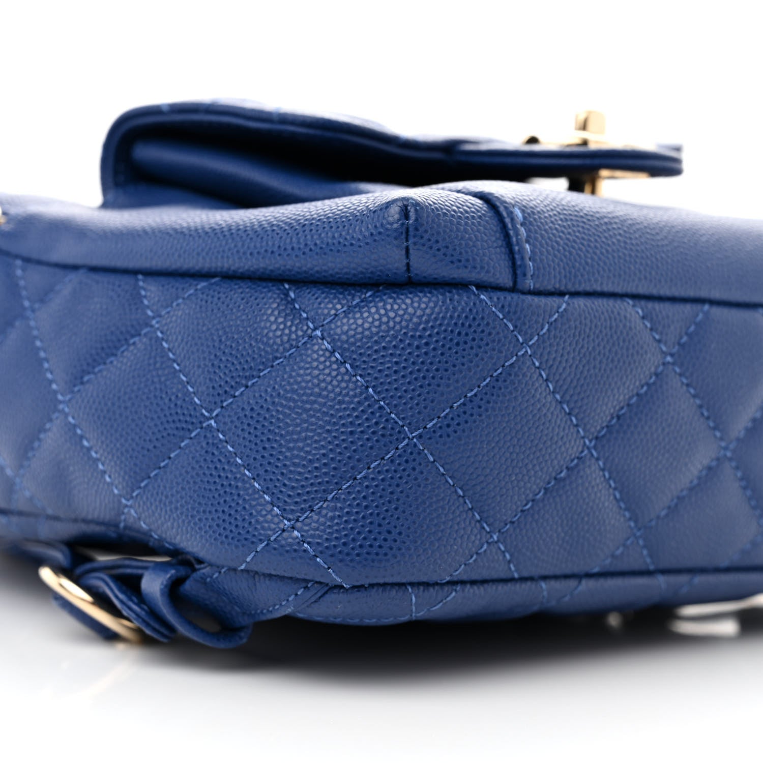 Chanel Caviar Quilted Small CC Day Backpack Blue 9 of 10