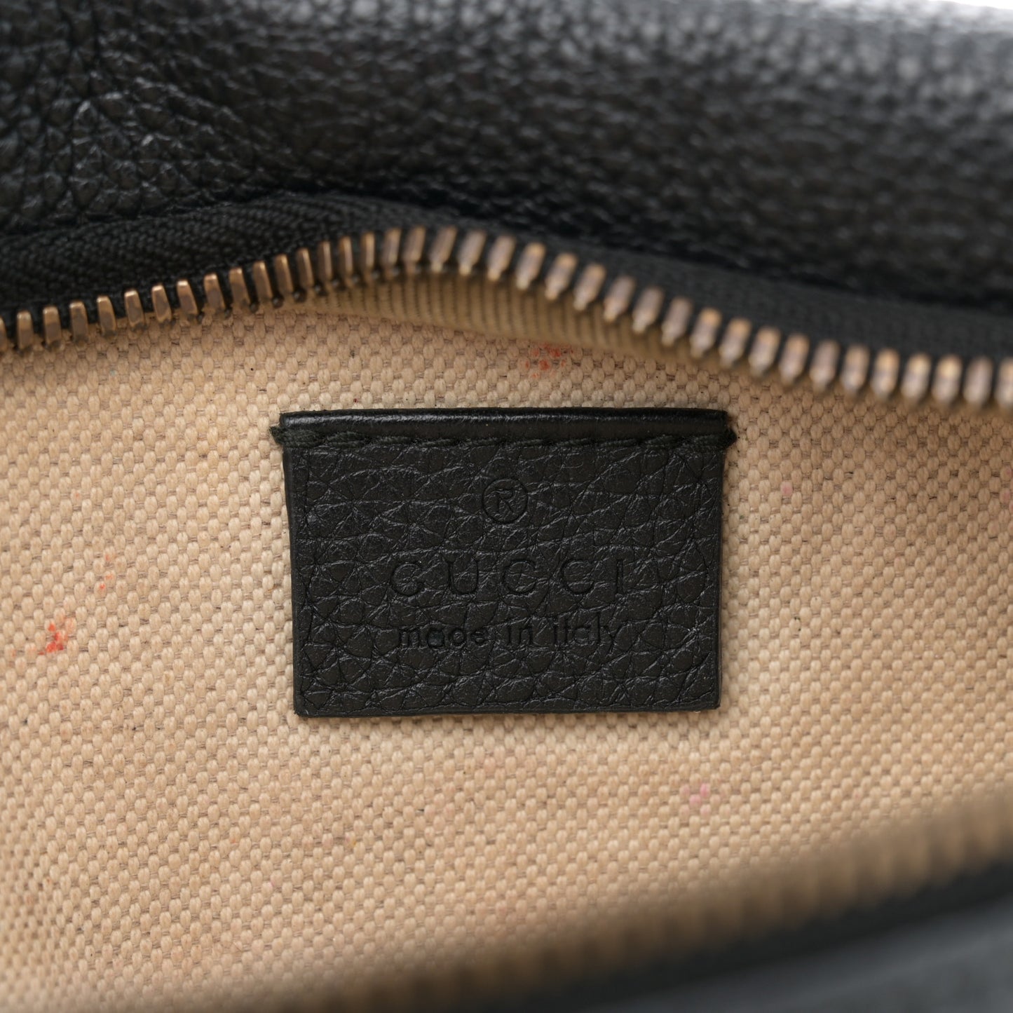 Grained Calfskin Small Logo Belt Bag Black