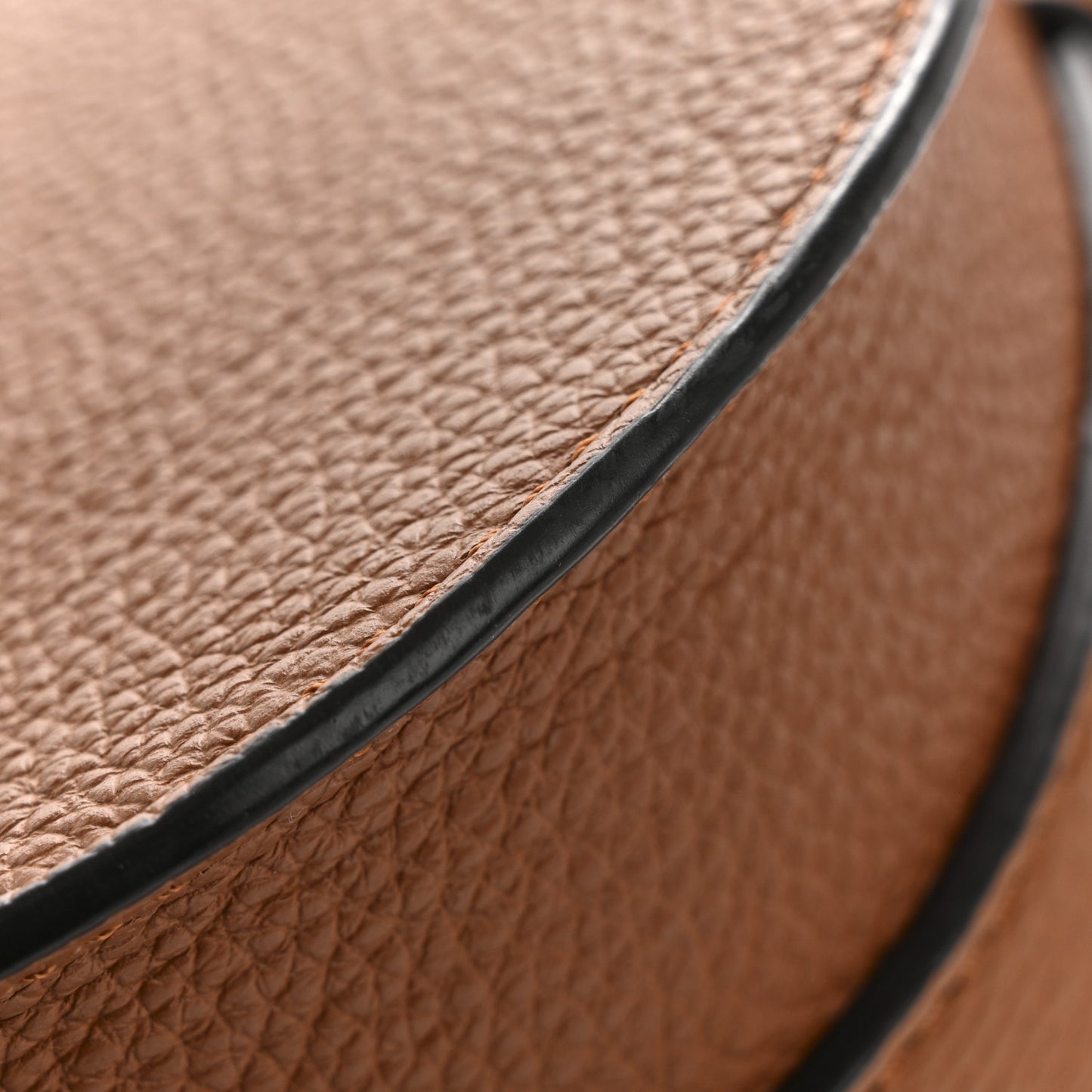 Calfskin Mini Marcie Round Crossbody Bag Tan