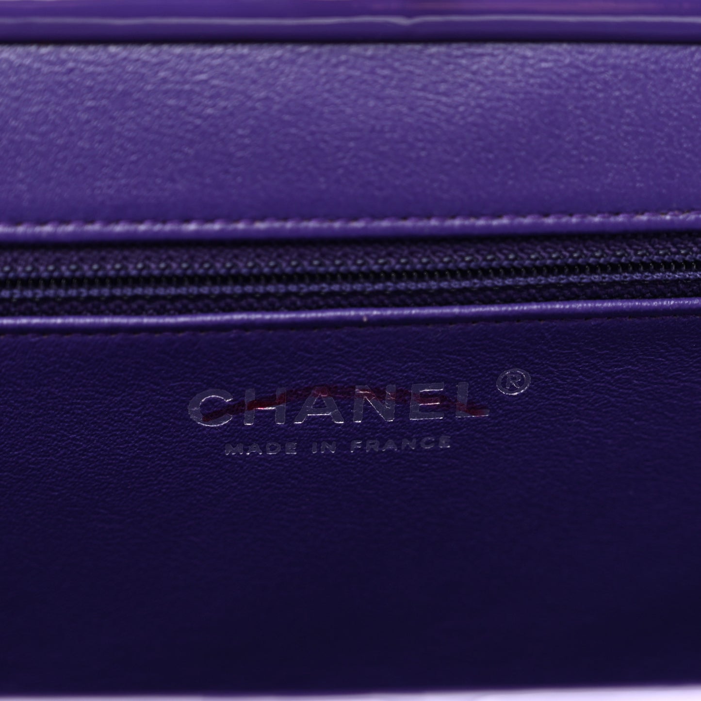 Patent Quilted Timeless Clutch Purple